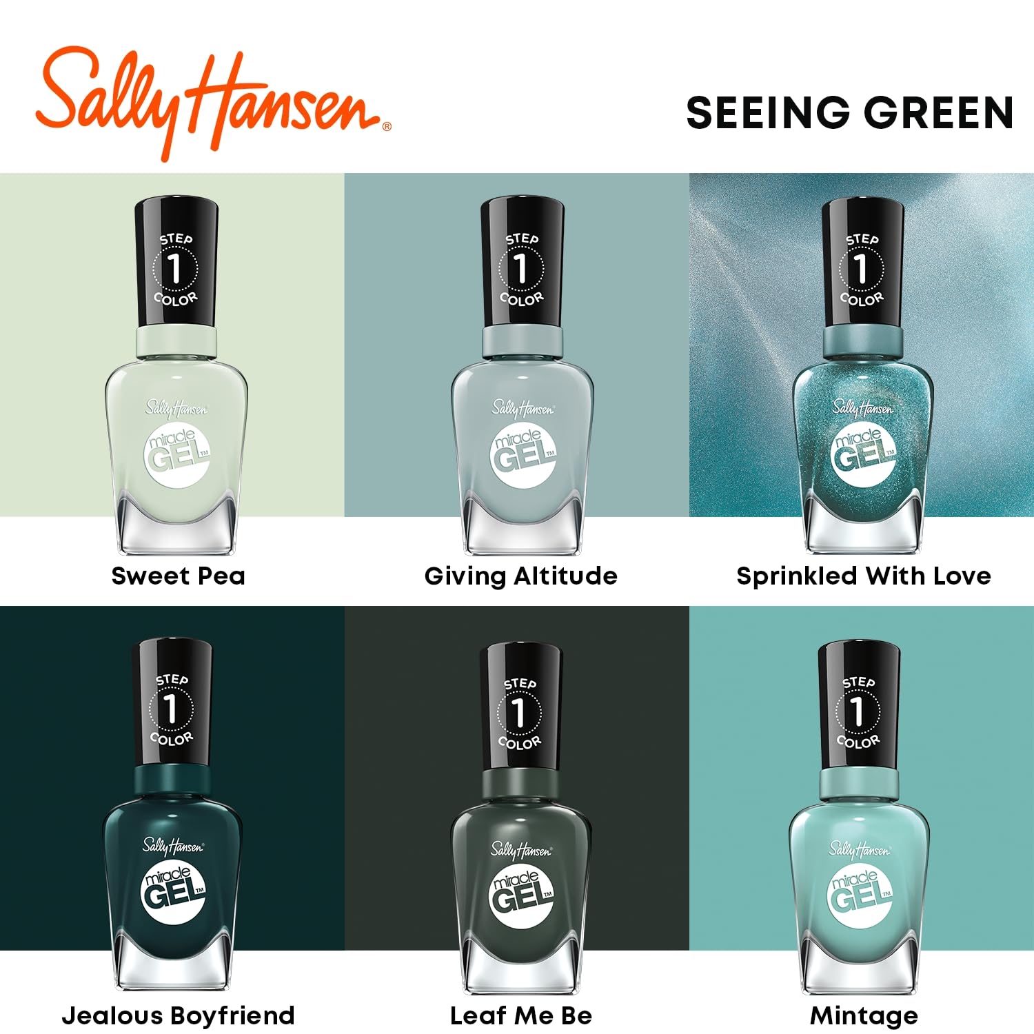 Foto 7 pulgar | Esmalte De Uñas Sally Hansen Miracle Gel™ Leaf Me Be Green - Venta Internacional.