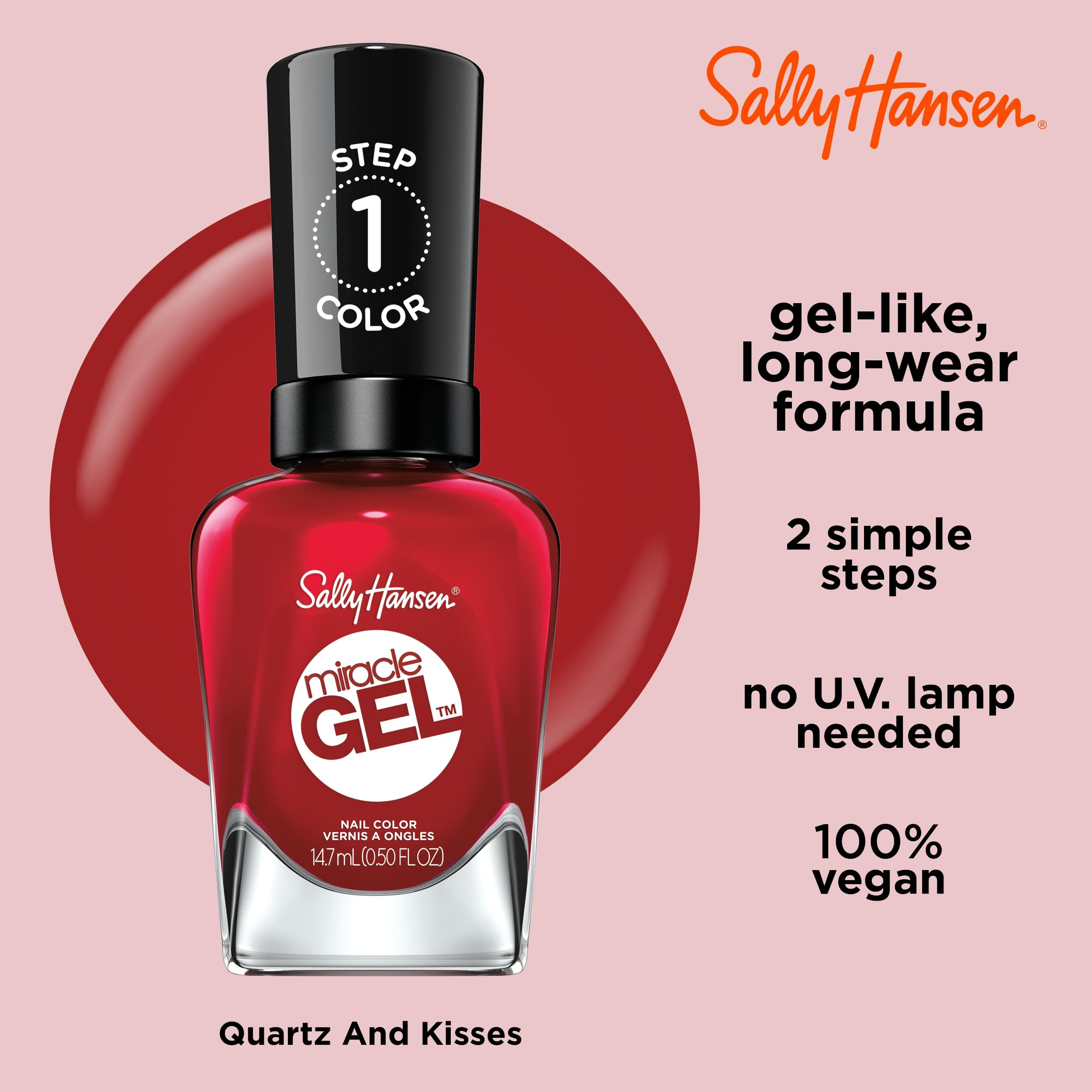 Foto 5 pulgar | Esmalte De Uñas Sally Hansen Miracle Gel™ Rhapsody Red - Venta Internacional.