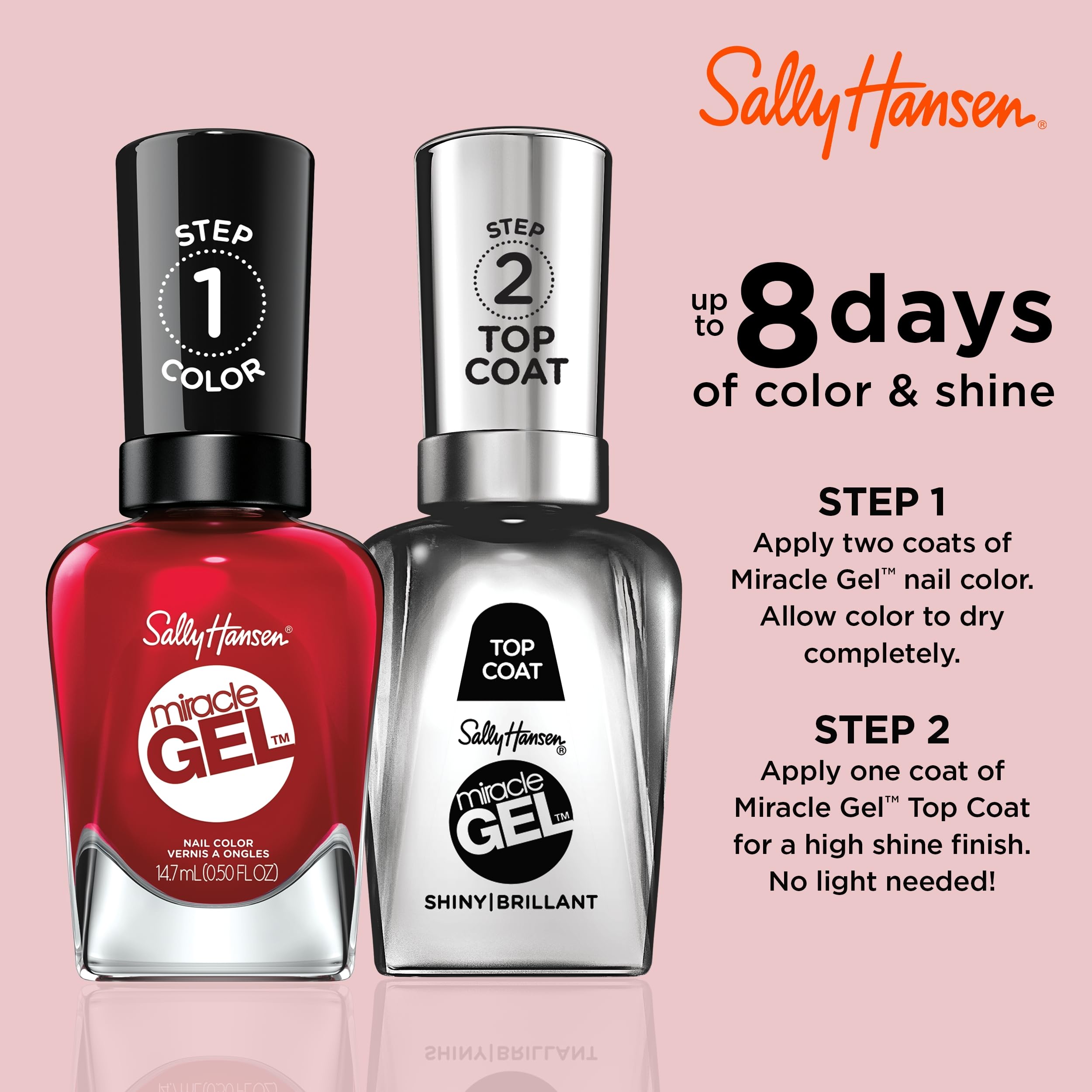 Foto 6 pulgar | Esmalte De Uñas Sally Hansen Miracle Gel™ Rhapsody Red - Venta Internacional.