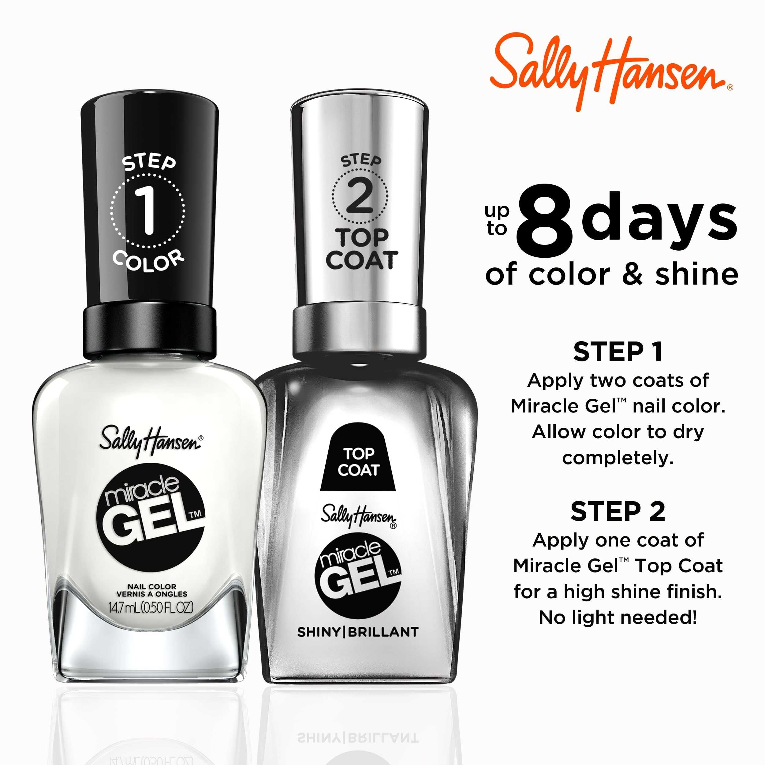Foto 7 pulgar | Esmalte De Uñas Sally Hansen Miracle Gel™ Get Mod White - Venta Internacional.
