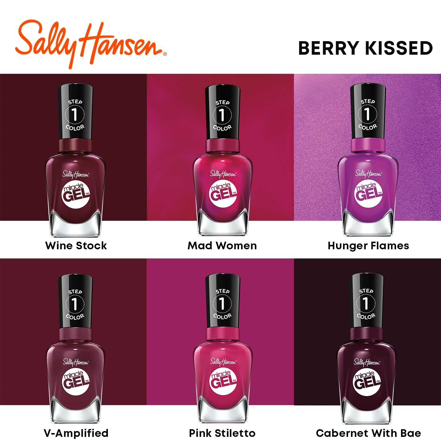 Foto 6 | Esmalte De Uñas Sally Hansen Miracle Gel™ Wine Stock Red - Venta Internacional.