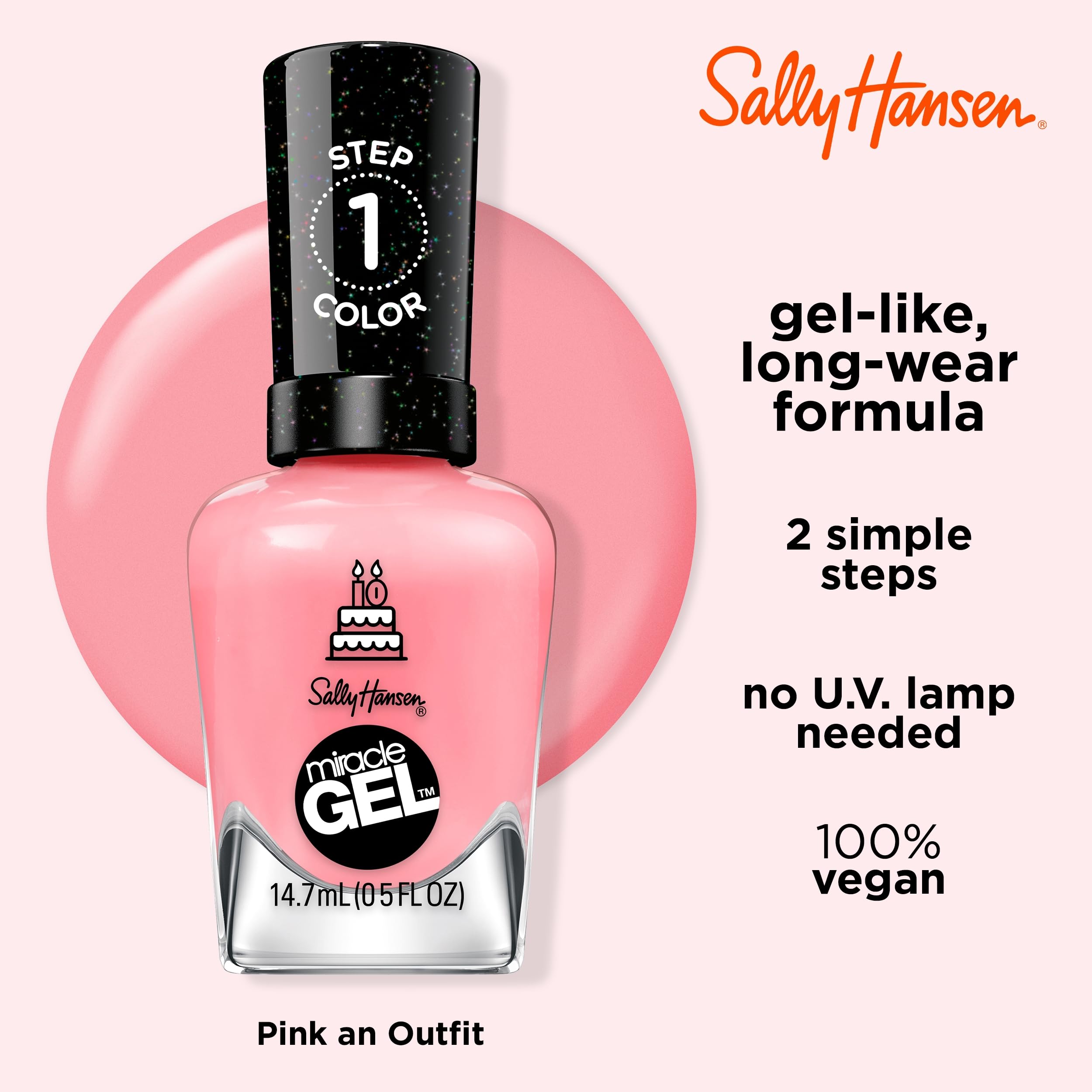 Foto 5 pulgar | Esmalte De Uñas Sally Hansen Miracle Gel™ One Gel Of A Party Pink - Venta Internacional.