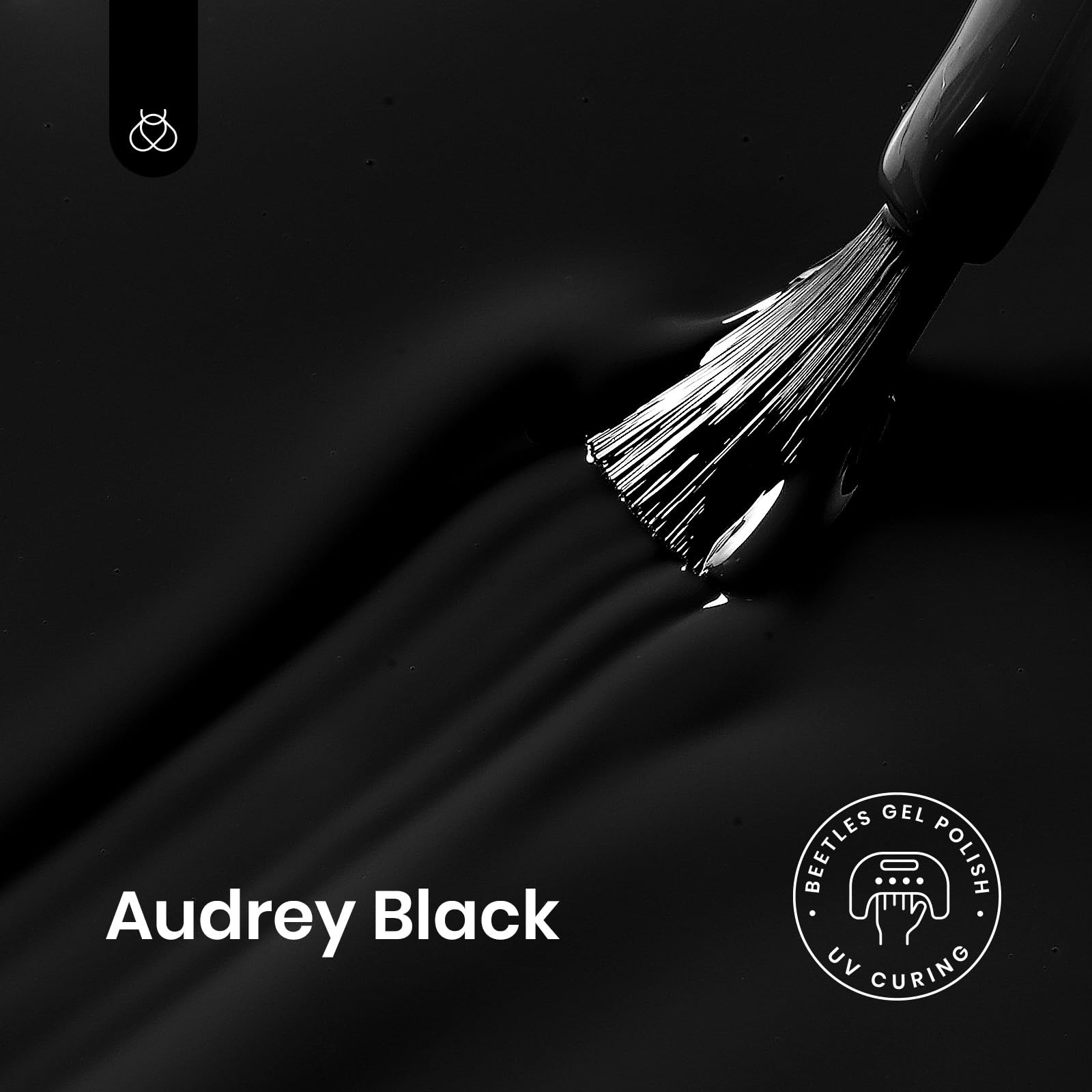 Foto 2 | Esmalte De Uñas En Gel Beetles Audrey Black Color 15 Ml Soak Off - Venta Internacional.