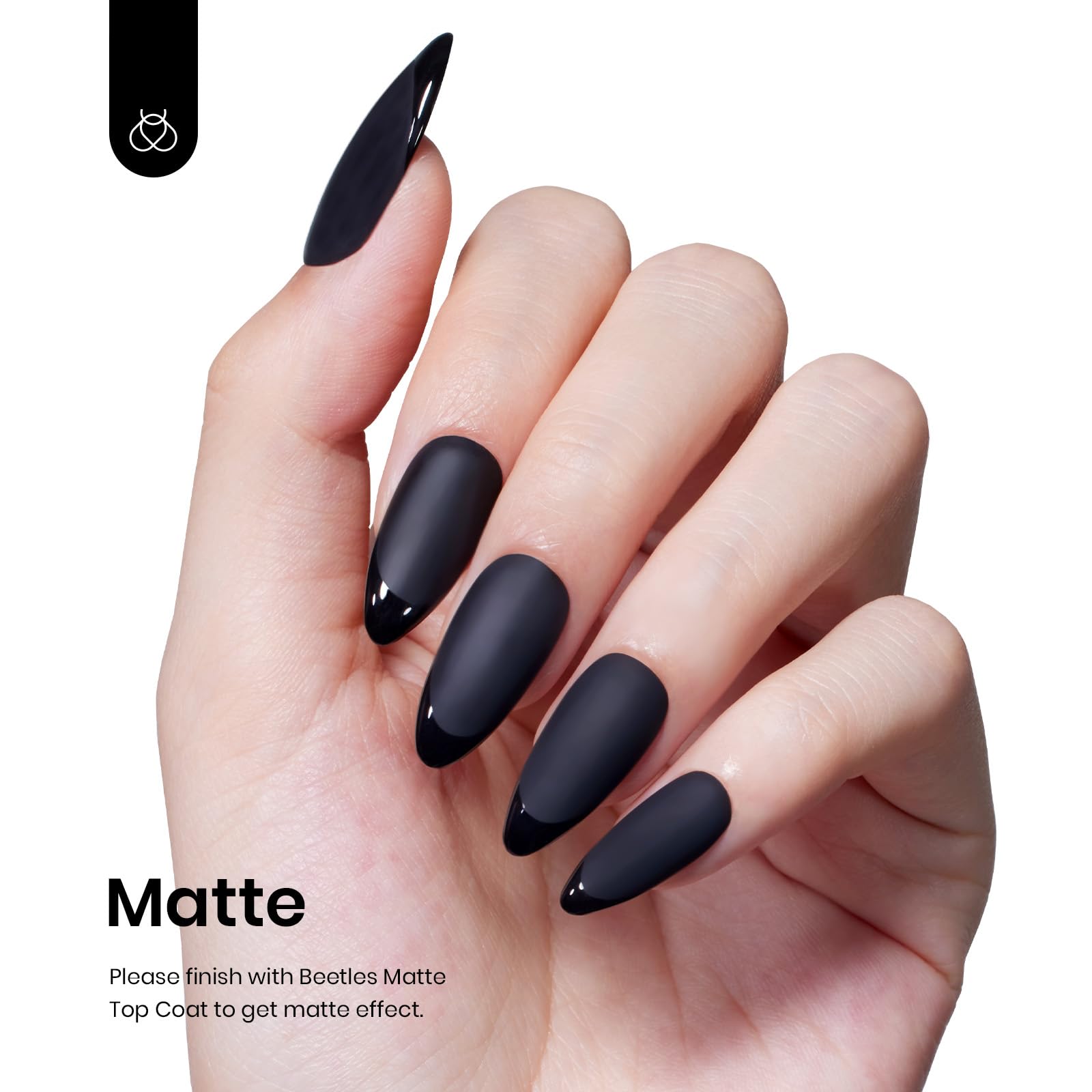 Foto 5 pulgar | Esmalte De Uñas En Gel Beetles Audrey Black Color 15 Ml Soak Off - Venta Internacional.