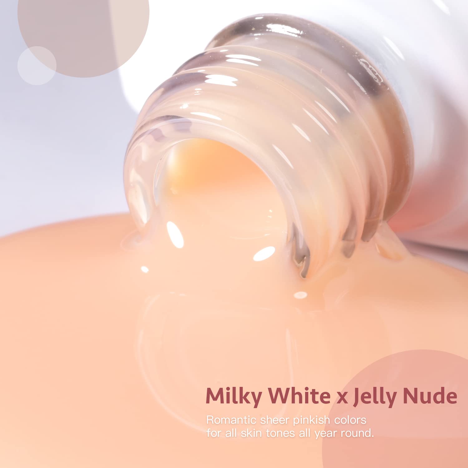 Foto 6 | Set De Esmaltes De Uñas En Gel Gaoy Milky White X Jelly Nude 7,3 Ml (x6) - Venta Internacional.