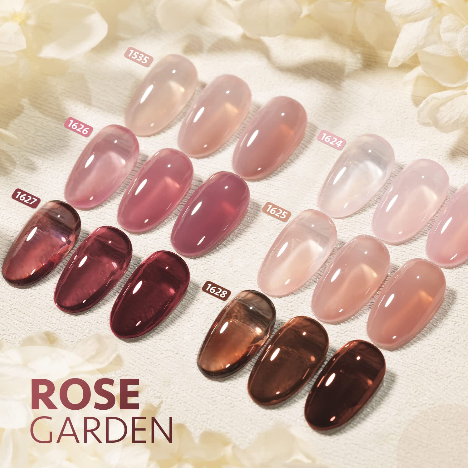 Foto 6 | Set De Esmaltes De Uñas Gaoy Rose Garden Jelly Gel, 6 Colores, 6,5 Ml - Venta Internacional.