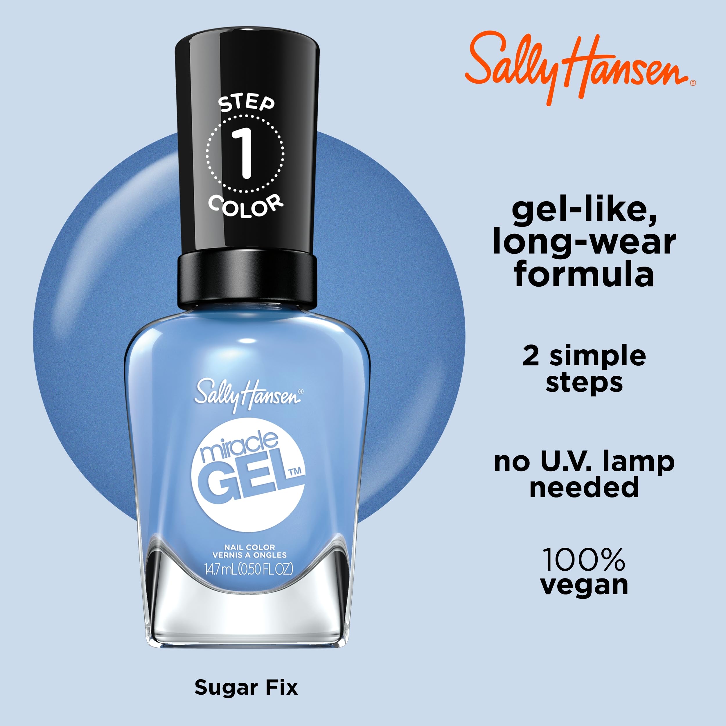 Foto 5 pulgar | Esmalte De Uñas Sally Hansen Miracle Gel™ Sugar Fix Blue - Venta Internacional.