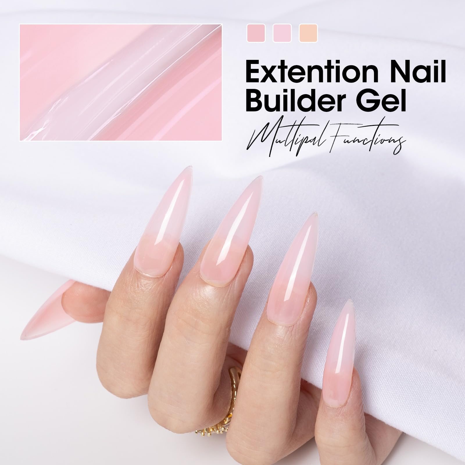 Foto 5 pulgar | Kit De Extensiones De Uñas Builder Gellen, 4 Colores, 15 Ml, Con Lámpara - Venta Internacional.