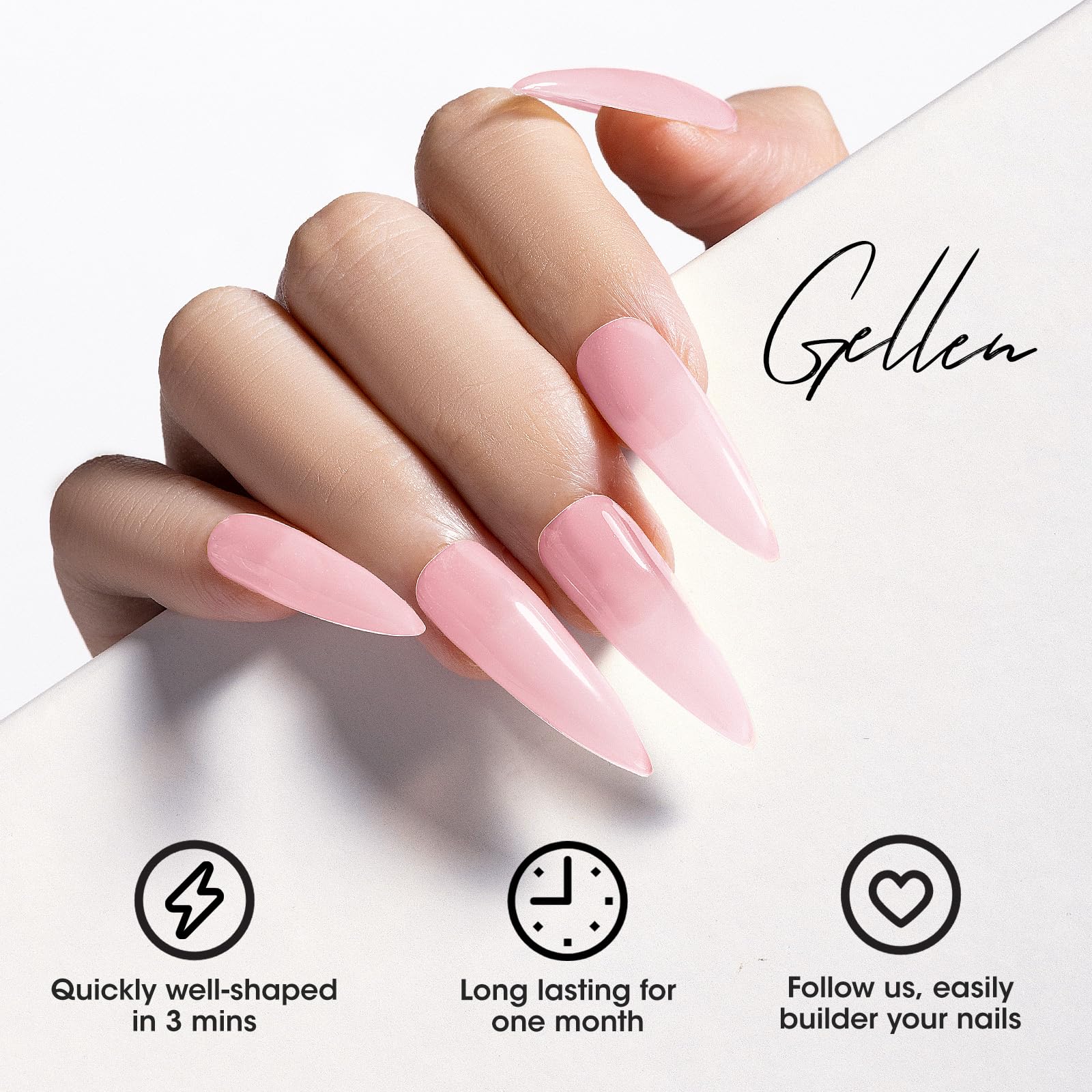 Foto 7 pulgar | Kit De Extensiones De Uñas Builder Gellen, 4 Colores, 15 Ml, Con Lámpara - Venta Internacional.