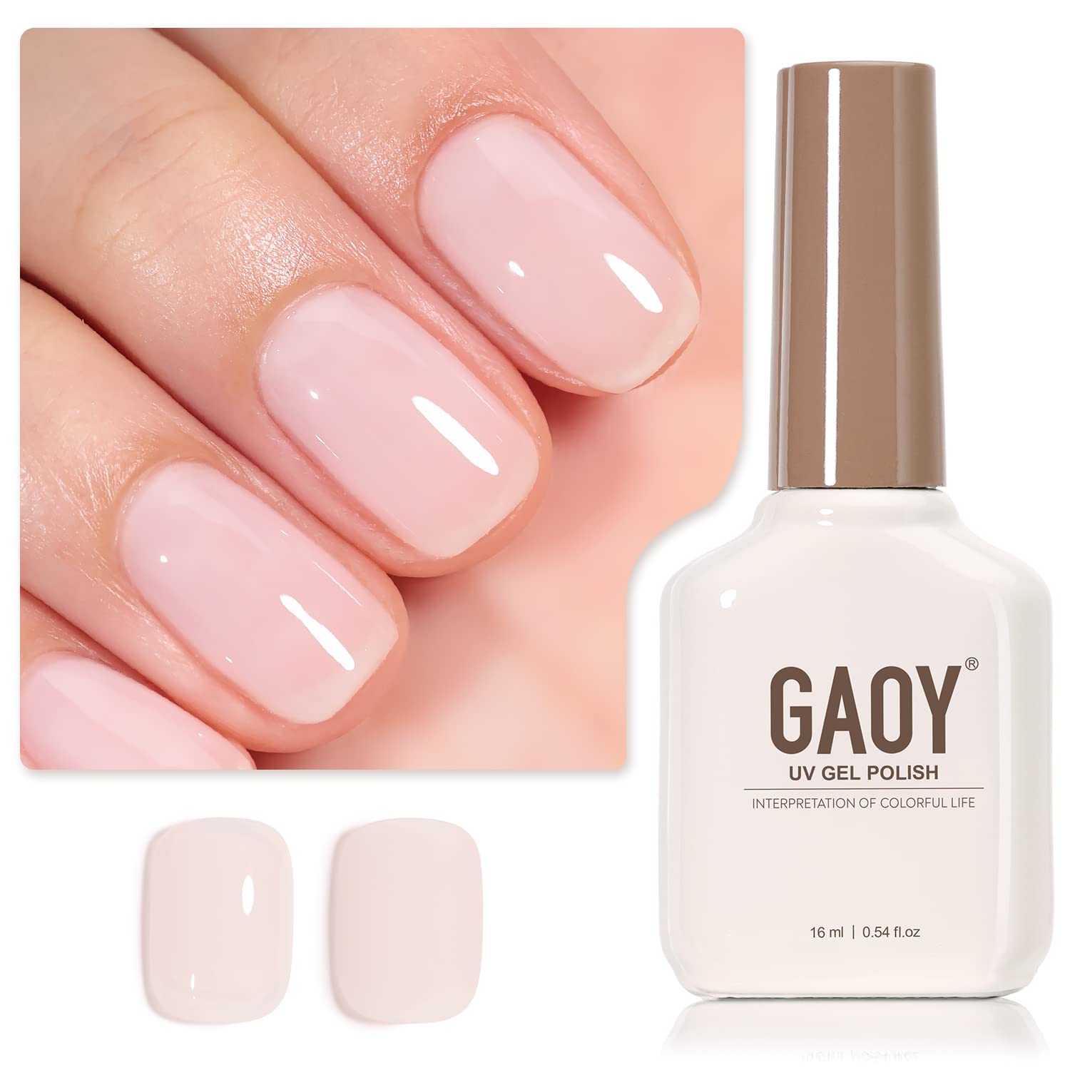 Foto 2 pulgar | Esmalte De Uñas En Gel Gaoy Sheer Light Pink, 16 Ml, Uv Light Cure - Venta Internacional.