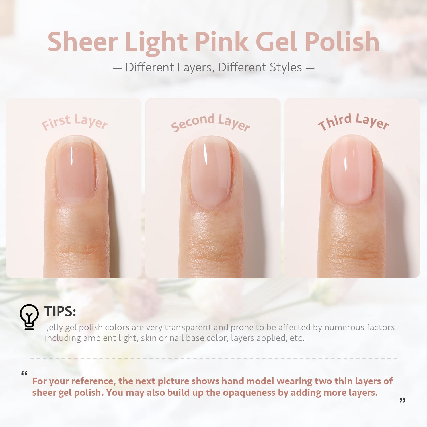 Foto 3 pulgar | Esmalte De Uñas En Gel Gaoy Sheer Light Pink, 16 Ml, Uv Light Cure - Venta Internacional.