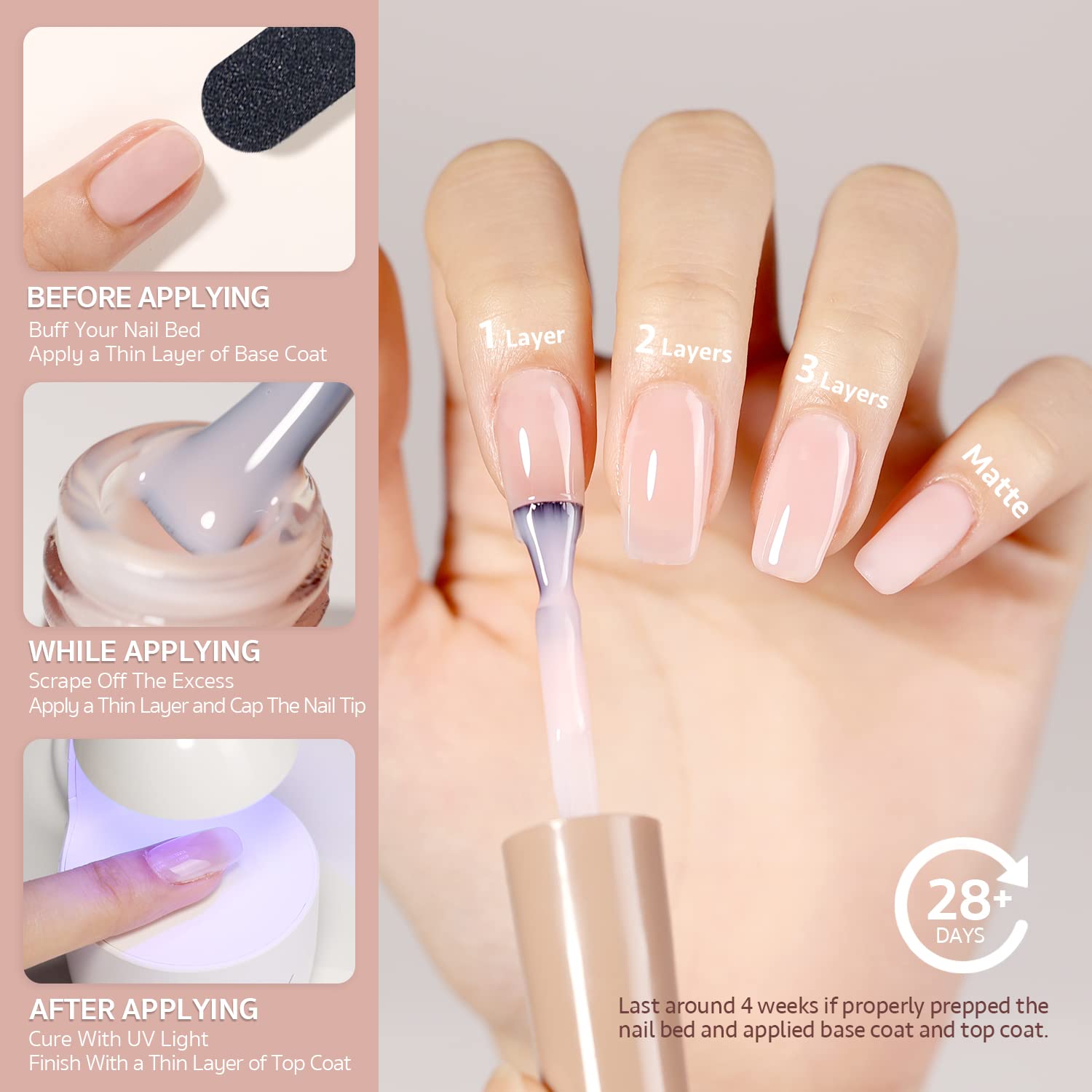 Foto 6 pulgar | Esmalte De Uñas En Gel Gaoy Sheer Light Pink, 16 Ml, Uv Light Cure - Venta Internacional.