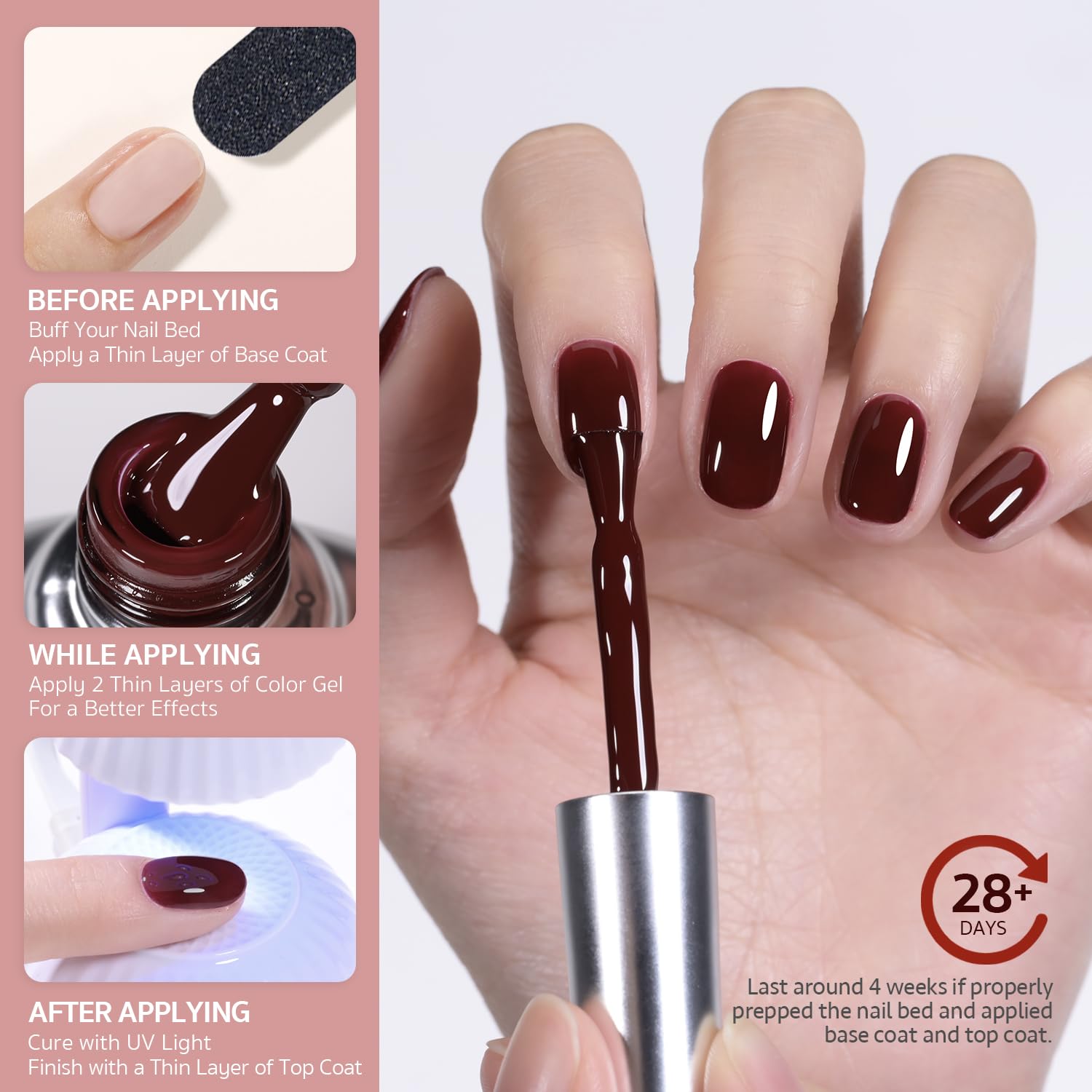 Foto 7 pulgar | Esmalte De Uñas En Gel Gaoy Red, 16 Ml, Soak Off Uv Light 1149 Cherry - Venta Internacional.