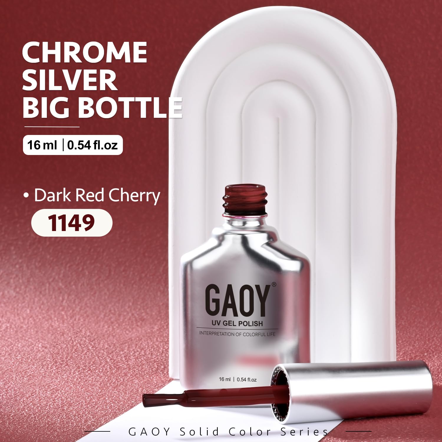 Foto 7 | Esmalte De Uñas En Gel Gaoy Red, 16 Ml, Soak Off Uv Light 1149 Cherry - Venta Internacional.