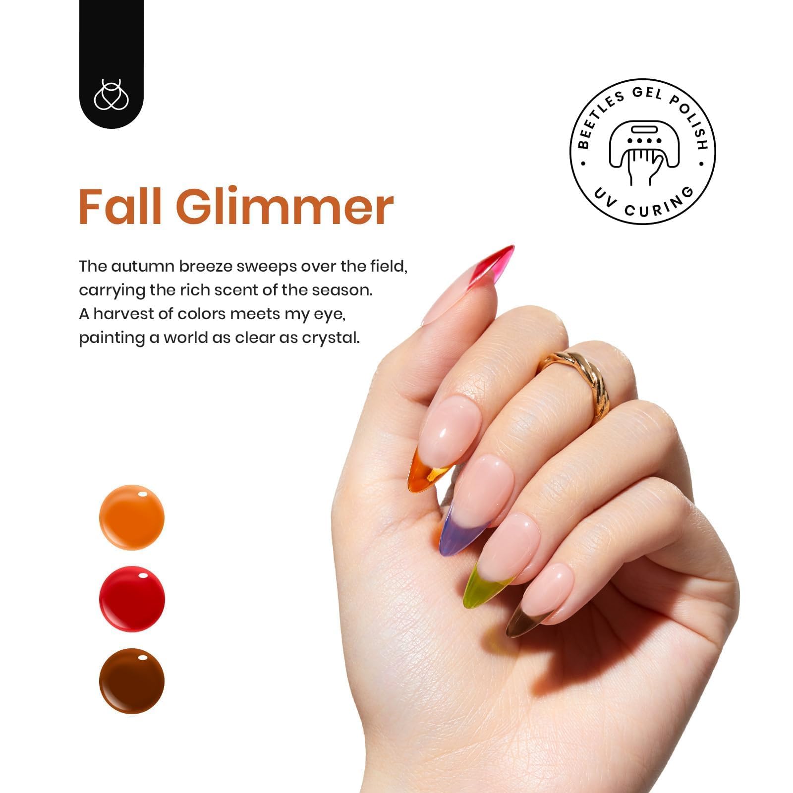 Foto 5 pulgar | Set De Esmaltes De Uñas En Gel Beetles Fall Jelly, 6 Colores, 7,5 Ml - Venta Internacional.