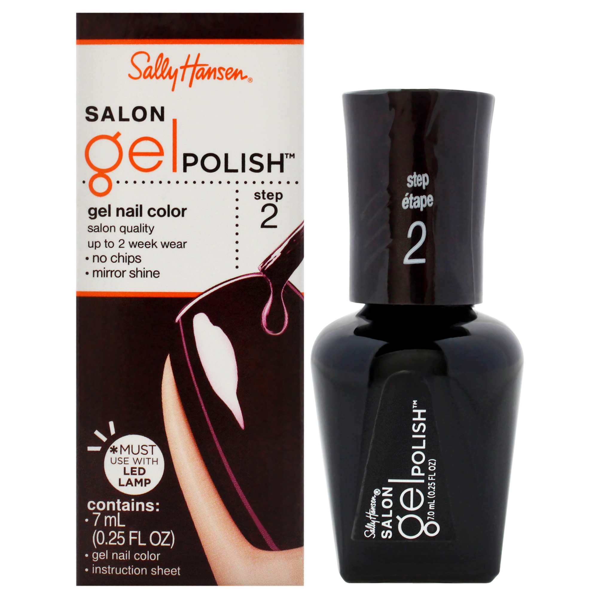 Esmalte De Uñas Sally Hansen Salon Gel 260 Pat On The Black, 7 Ml - Venta Internacional.