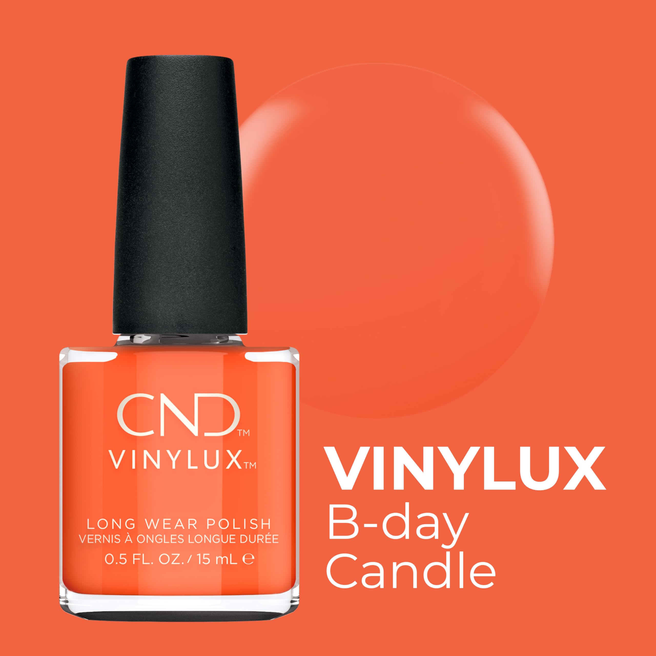 Foto 3 pulgar | Esmalte de Uñas CND Vinylux Longwear B-Day Candle Naranja 15 ml - Venta Internacional