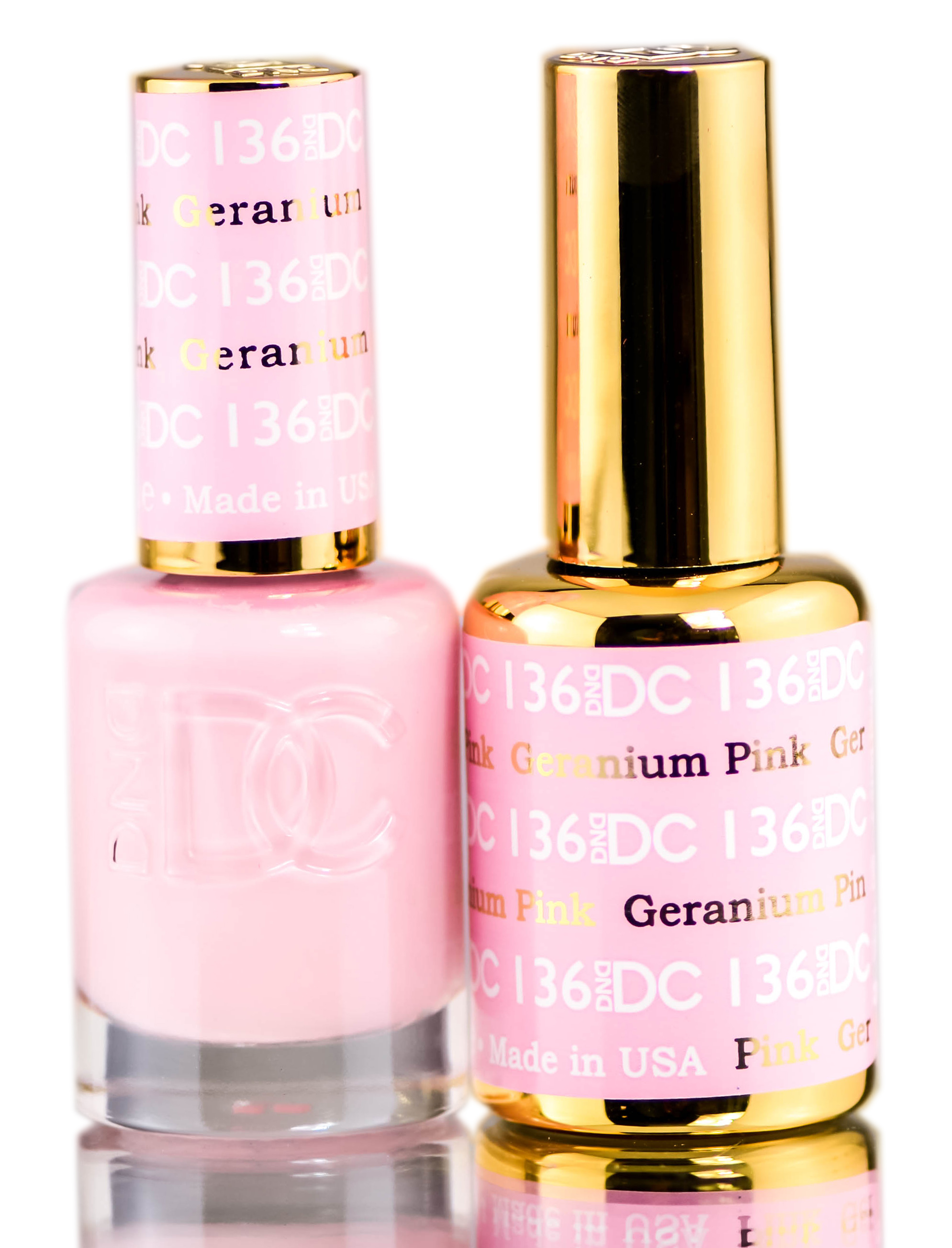 Foto 2 pulgar | Esmalte En Gel Duo Dnd Dc Geranium Pink 136 15 Ml - Venta Internacional.