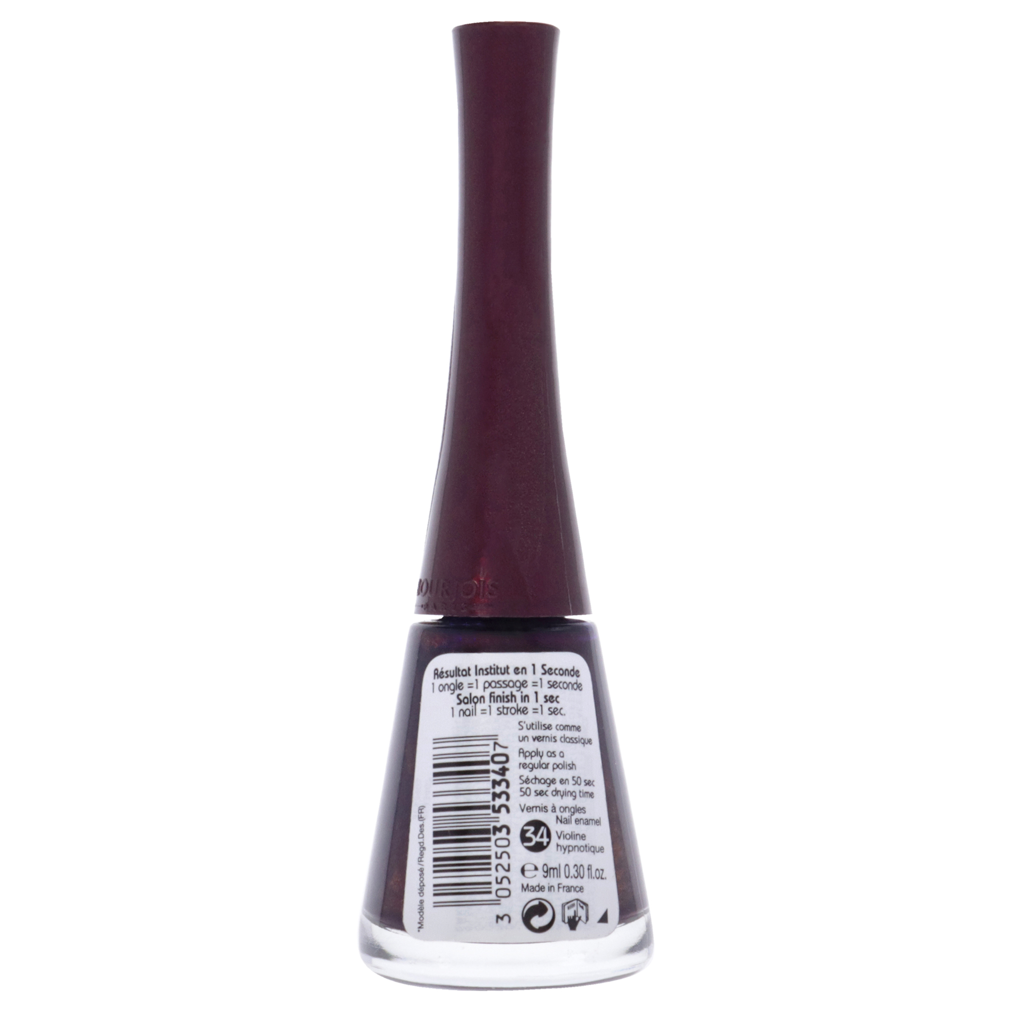 Foto 2 | Esmalte De Uñas Bourjois 1 Seconde 34 Violine Hypnotique 9 Ml - Venta Internacional.