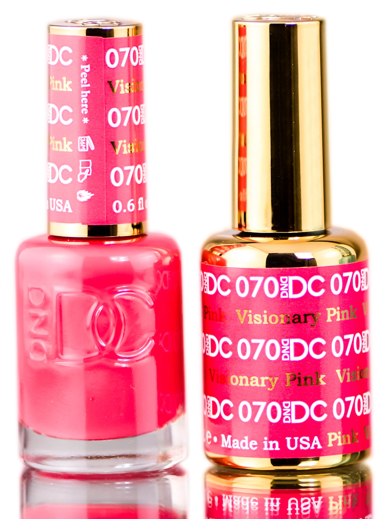 Foto 2 pulgar | Esmalte En Gel Duo Dnd Dc Visionary Pink 070 15 Ml - Venta Internacional.