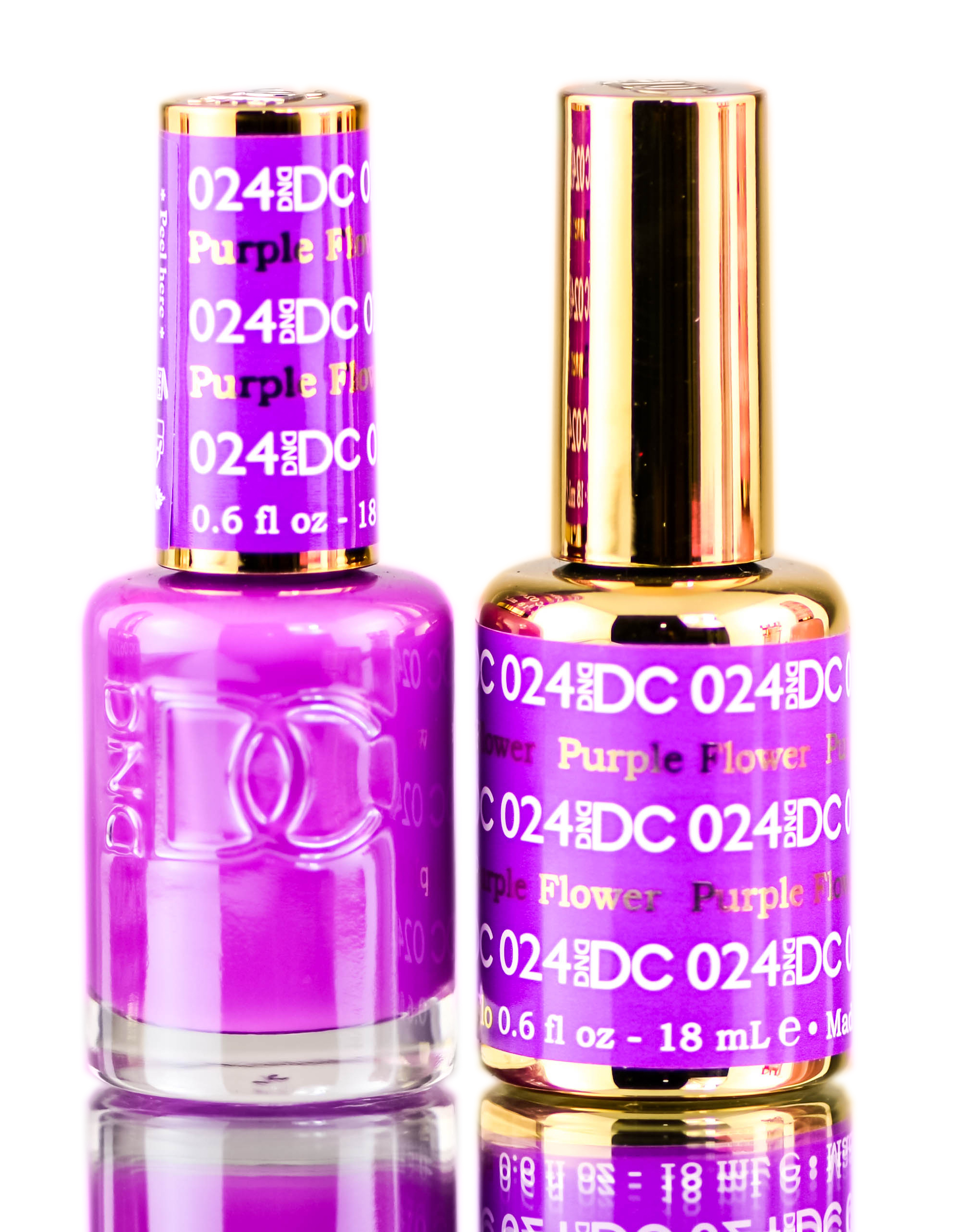 Foto 2 pulgar | Esmalte En Gel Duo Dnd Dc Purple Flower 024 15 Ml - Venta Internacional.