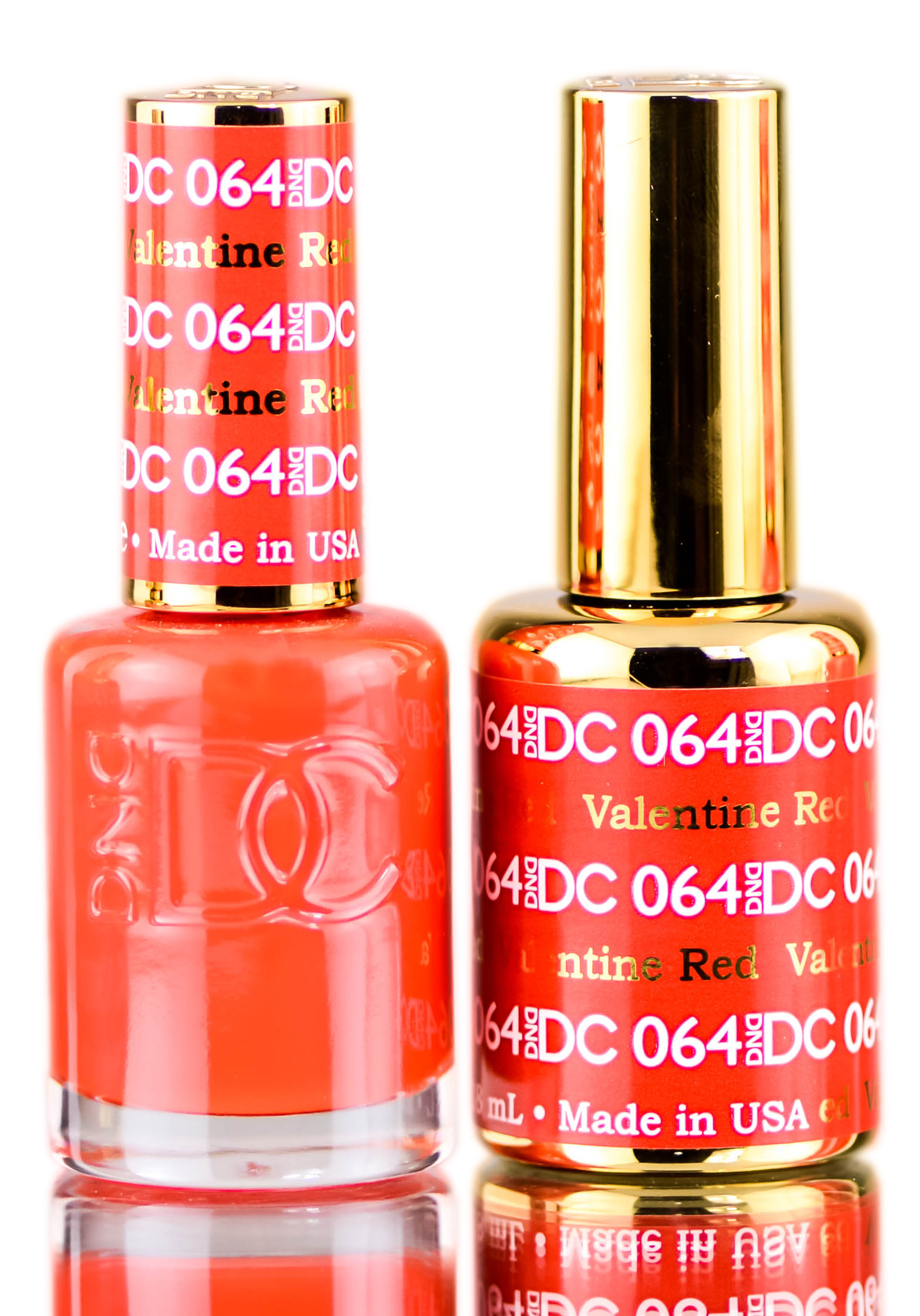 Esmalte En Gel Duo Dnd Dc Reds 0,5 Oz + Esmalte De Uñas 0,5 Oz - Venta Internacional.