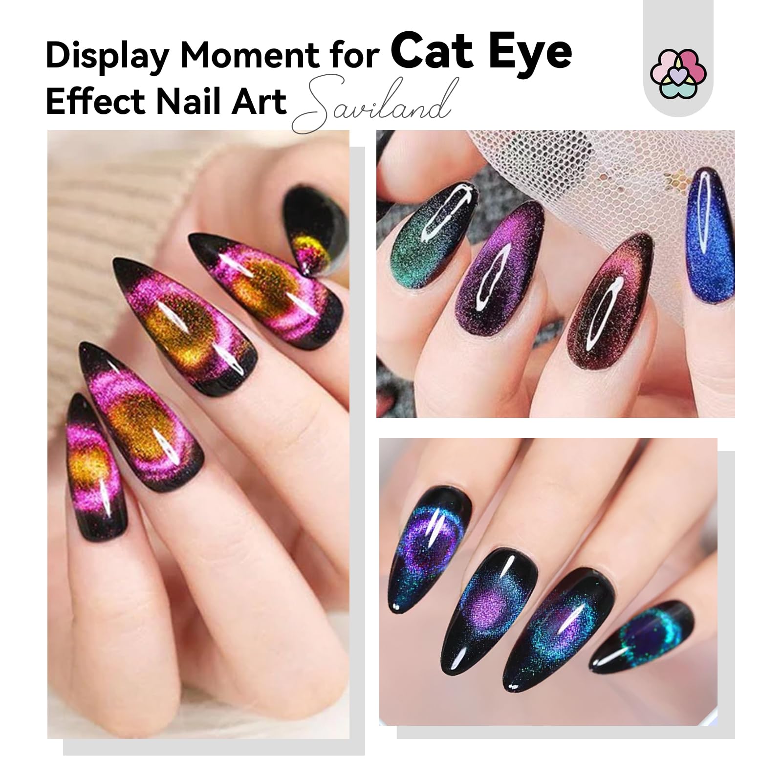 Foto 8 pulgar | Set De Esmaltes De Uñas En Gel Saviland Cat Eye, 9 Unidades - Venta Internacional.