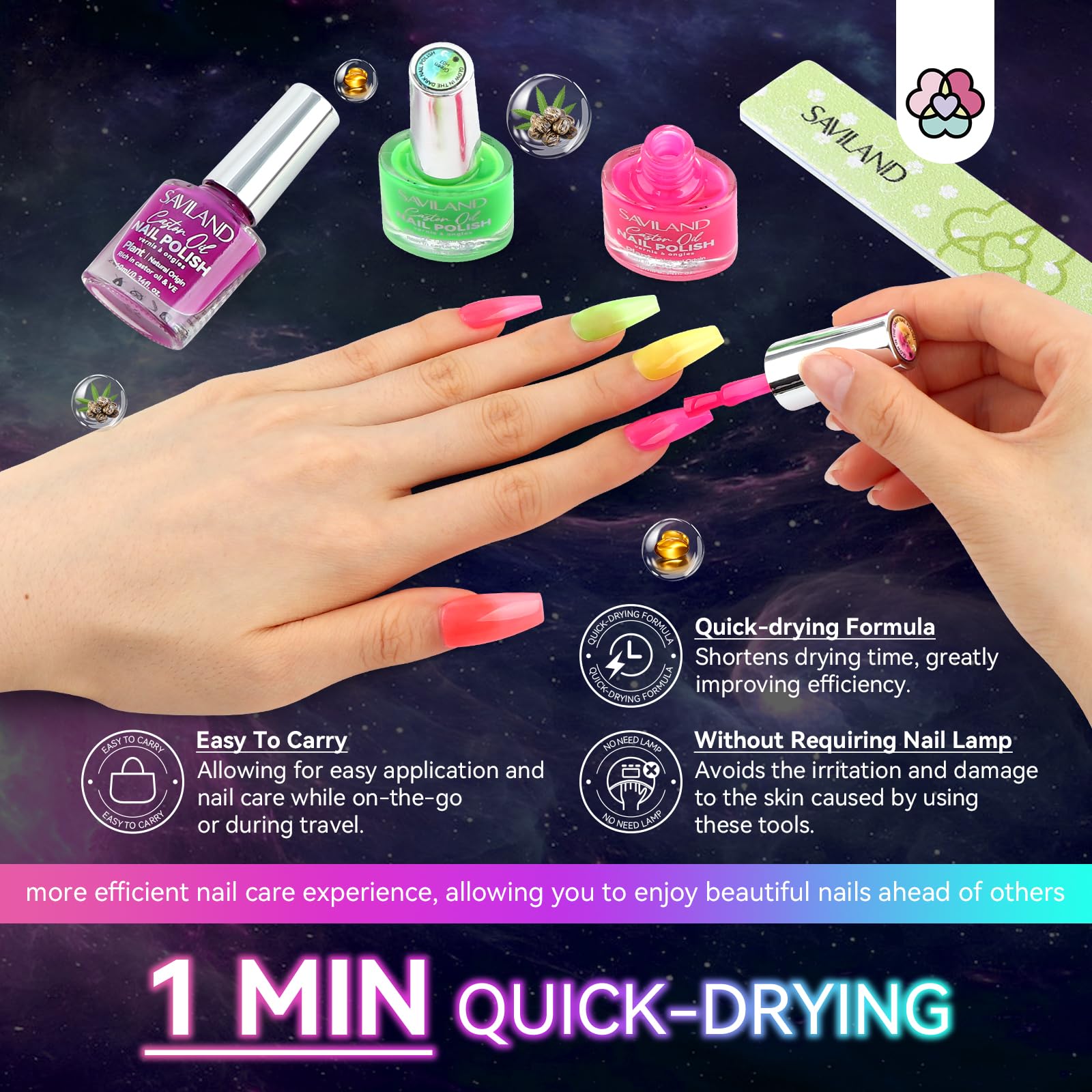 Foto 4 | Set De Esmaltes De Uñas Saviland Glows In The Dark, 12 Colores, Vegano - Venta Internacional.