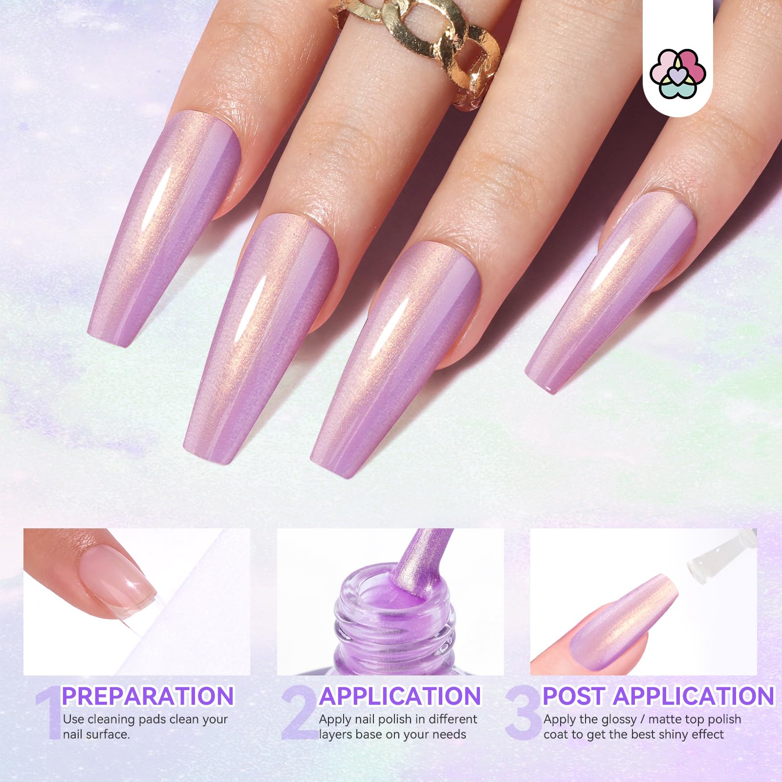 Foto 6 | Set de Esmaltes de Uñas Saviland Aurora Quick-dry 12 Colores Con Base En La Parte Superior - Venta Internacional