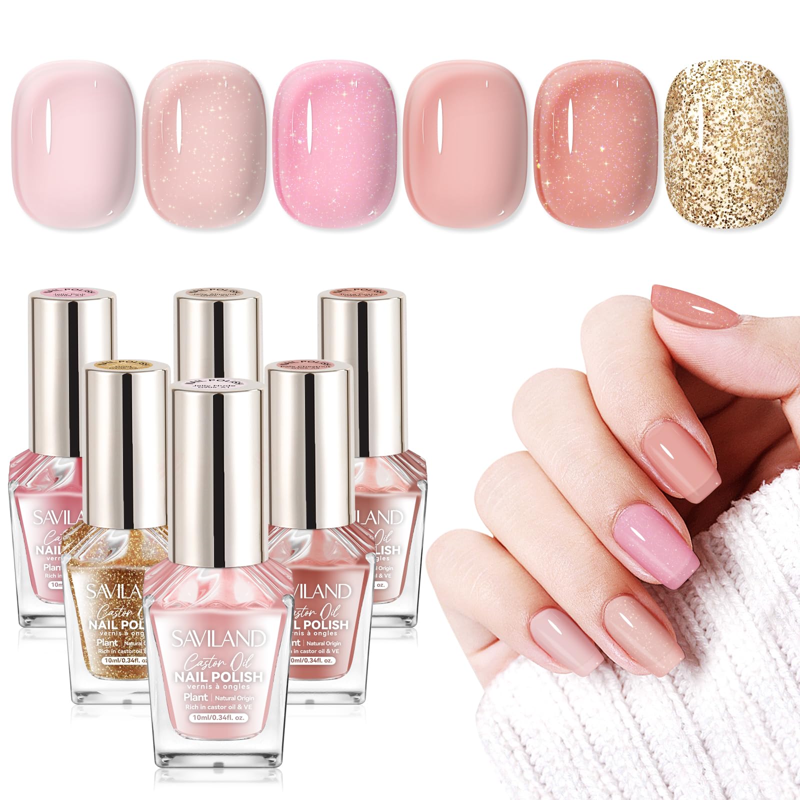 Foto 1 | Set de Esmaltes de Uñas Saviland Quick Dry 6 Unidades Brillante - Venta Internacional