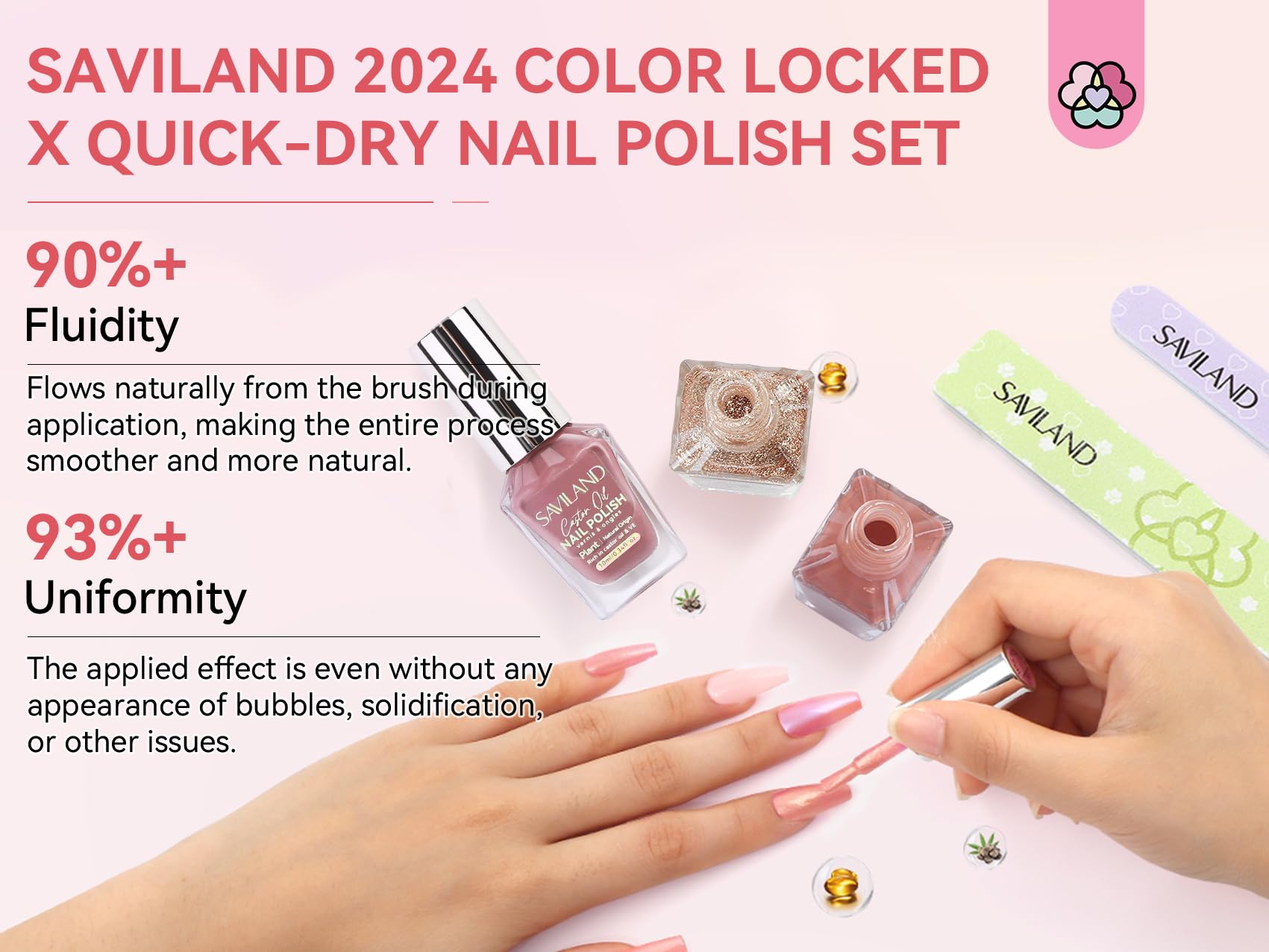 Foto 4 pulgar | Set de Esmaltes de Uñas Saviland Quick Dry 6 Unidades Brillante - Venta Internacional