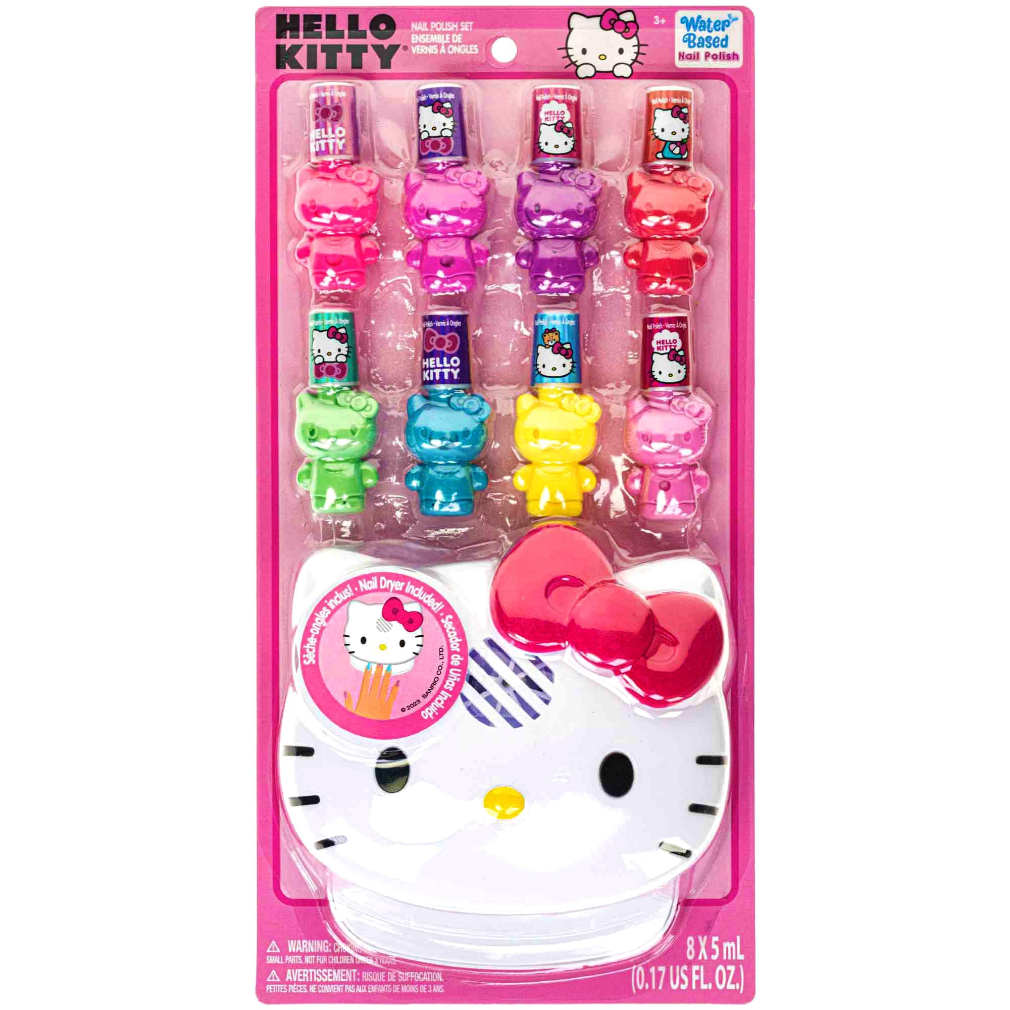 Set De Esmaltes De Uñas Townley Girl Hello Kitty, Paquete De 8 Con Secador - Venta Internacional.