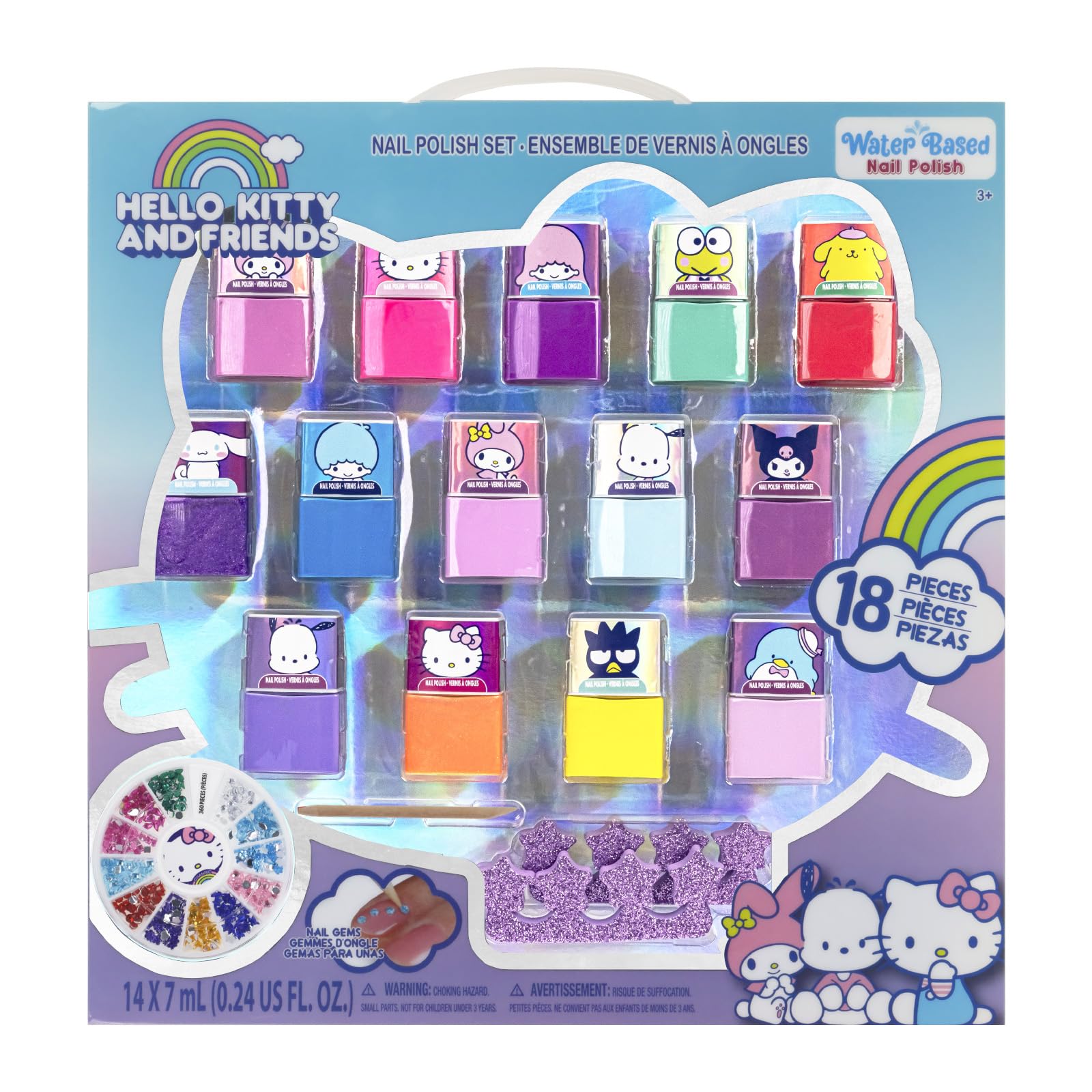 Set De Esmaltes De Uñas Townley Girl Hello Kitty And Friends, 18 Unidades - Venta Internacional.