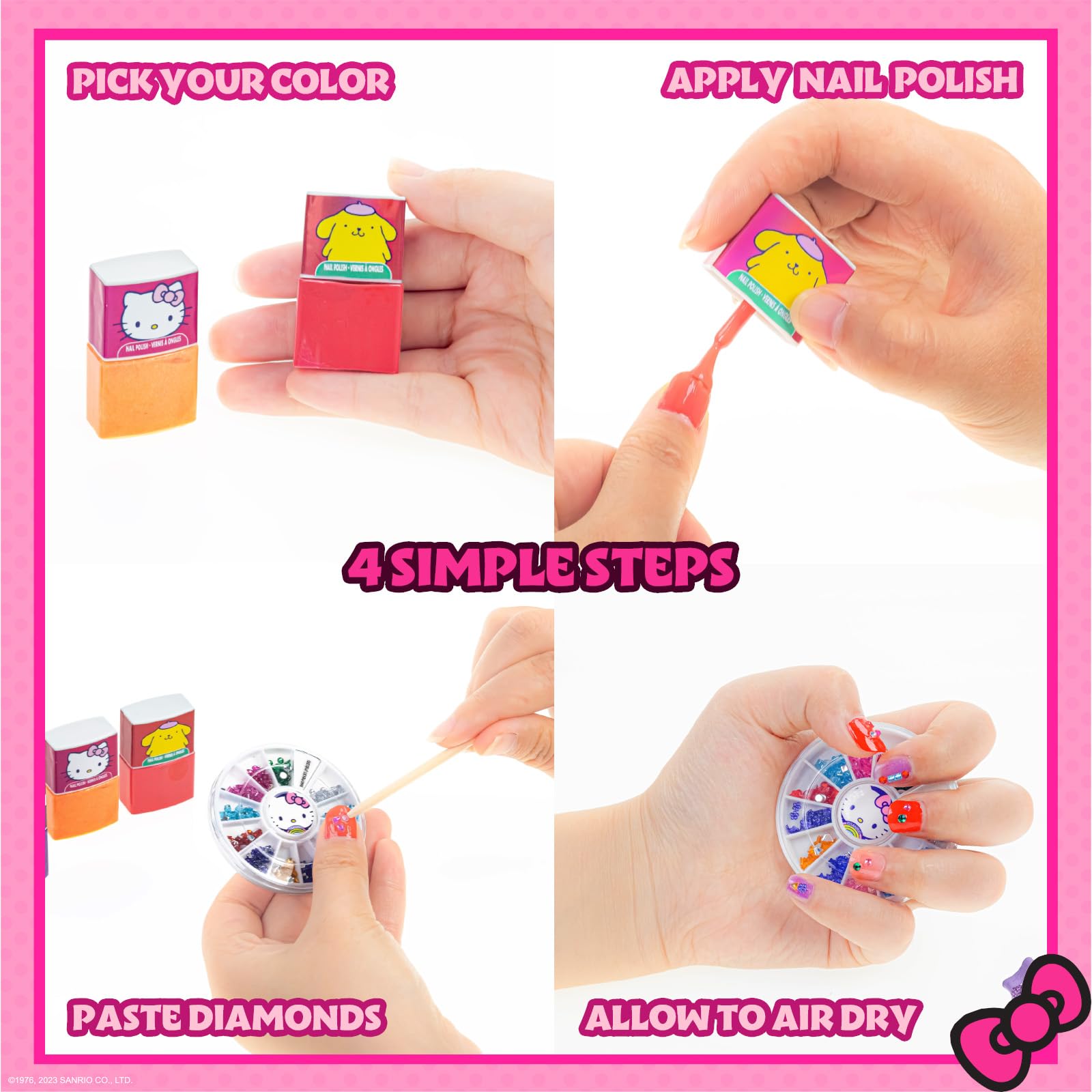 Foto 5 pulgar | Set De Esmaltes De Uñas Townley Girl Hello Kitty And Friends, 18 Unidades - Venta Internacional.