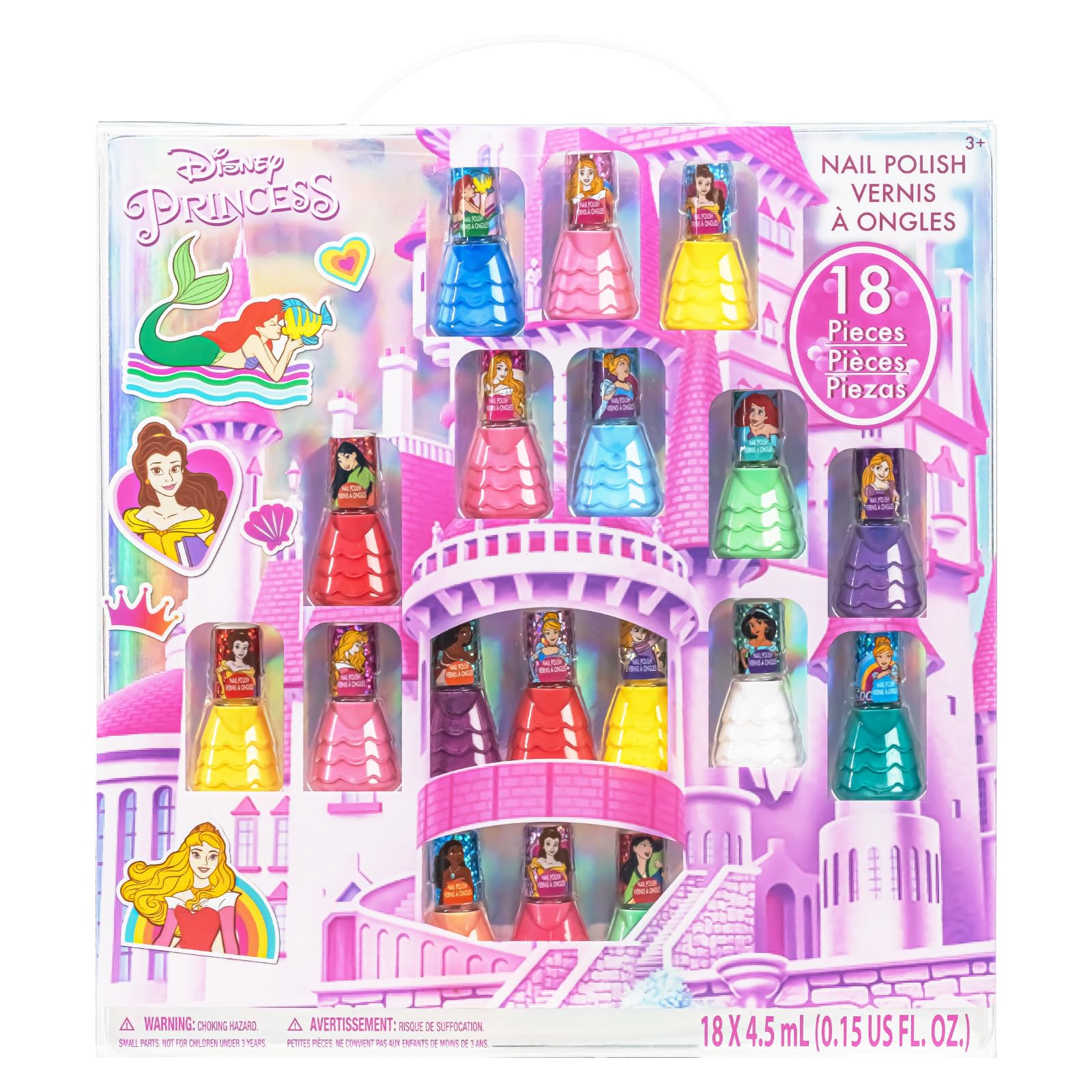 Foto 2 pulgar | Set De Esmaltes De Uñas Townley Girl Disney Princess Castlebox, 18 Unidades - Venta Internacional.