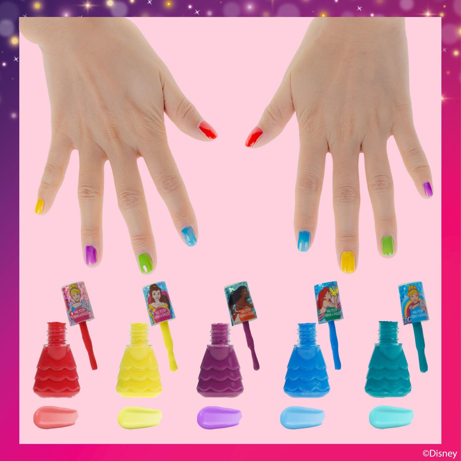 Foto 7 pulgar | Set De Esmaltes De Uñas Townley Girl Disney Princess Castlebox, 18 Unidades - Venta Internacional.