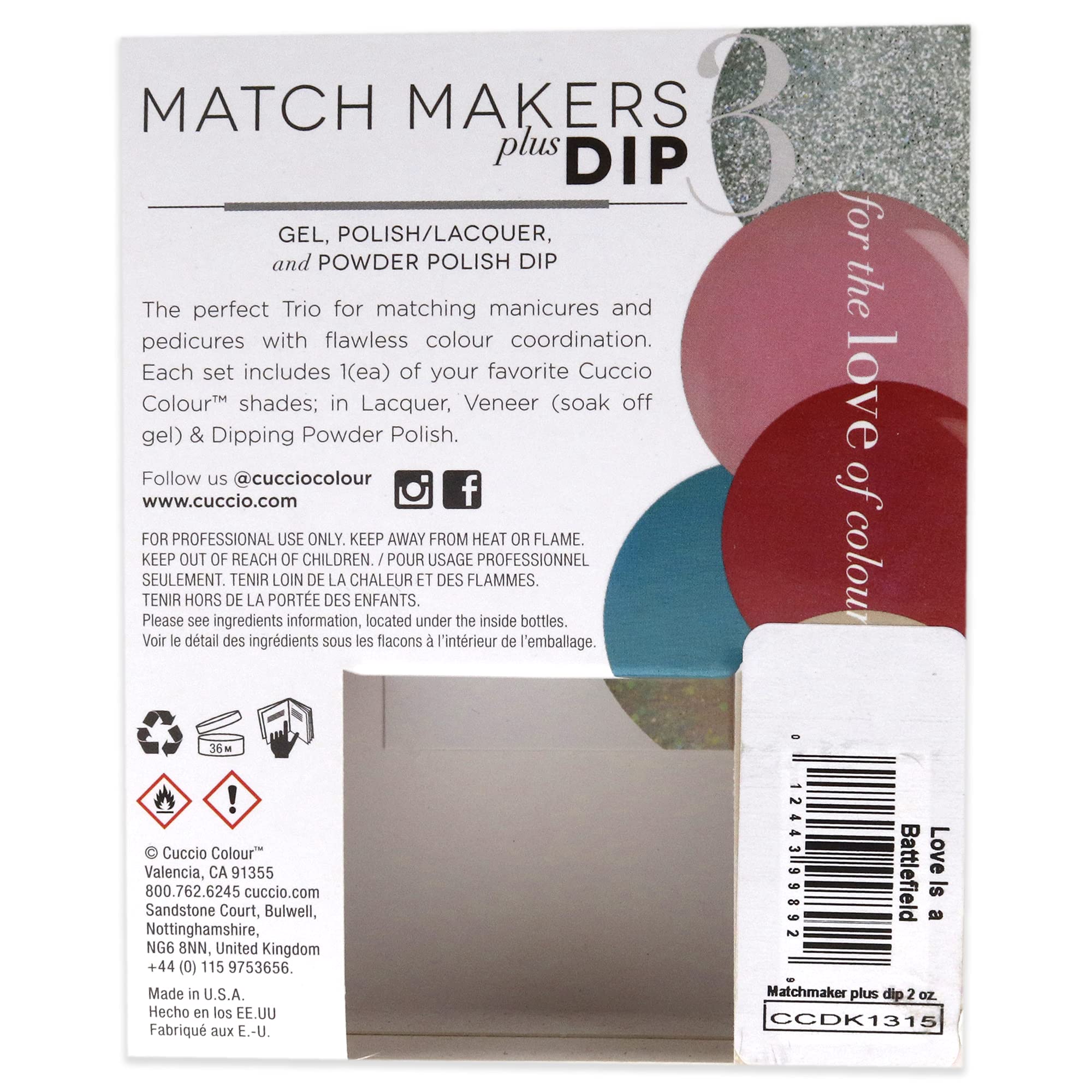 Foto 7 pulgar | Kit de Uñas Cuccio Colour Matchmakers Plus Love Is A Battlefield - Venta Internacional