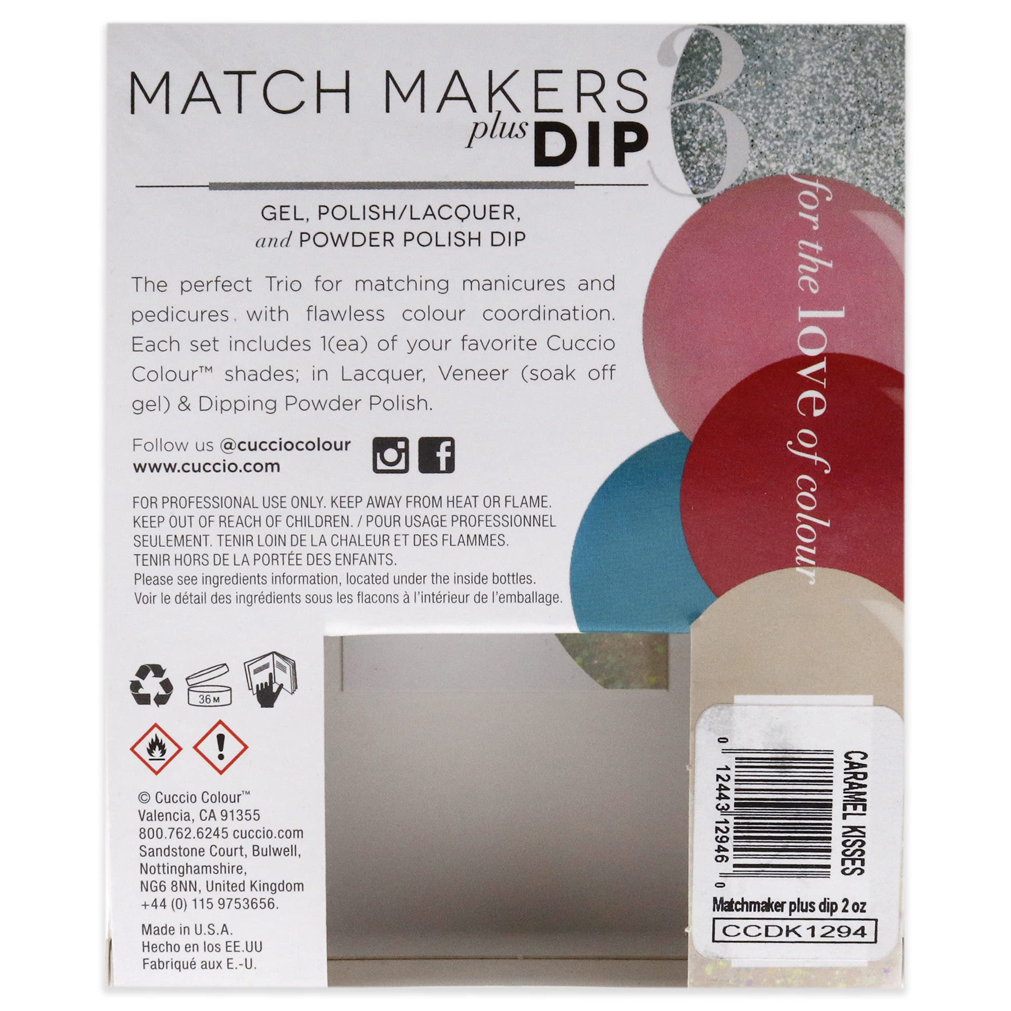 Foto 6 | Kit De Baño Para Uñas Cuccio Colour Matchmakers Plus Caramel Kisses - Venta Internacional.