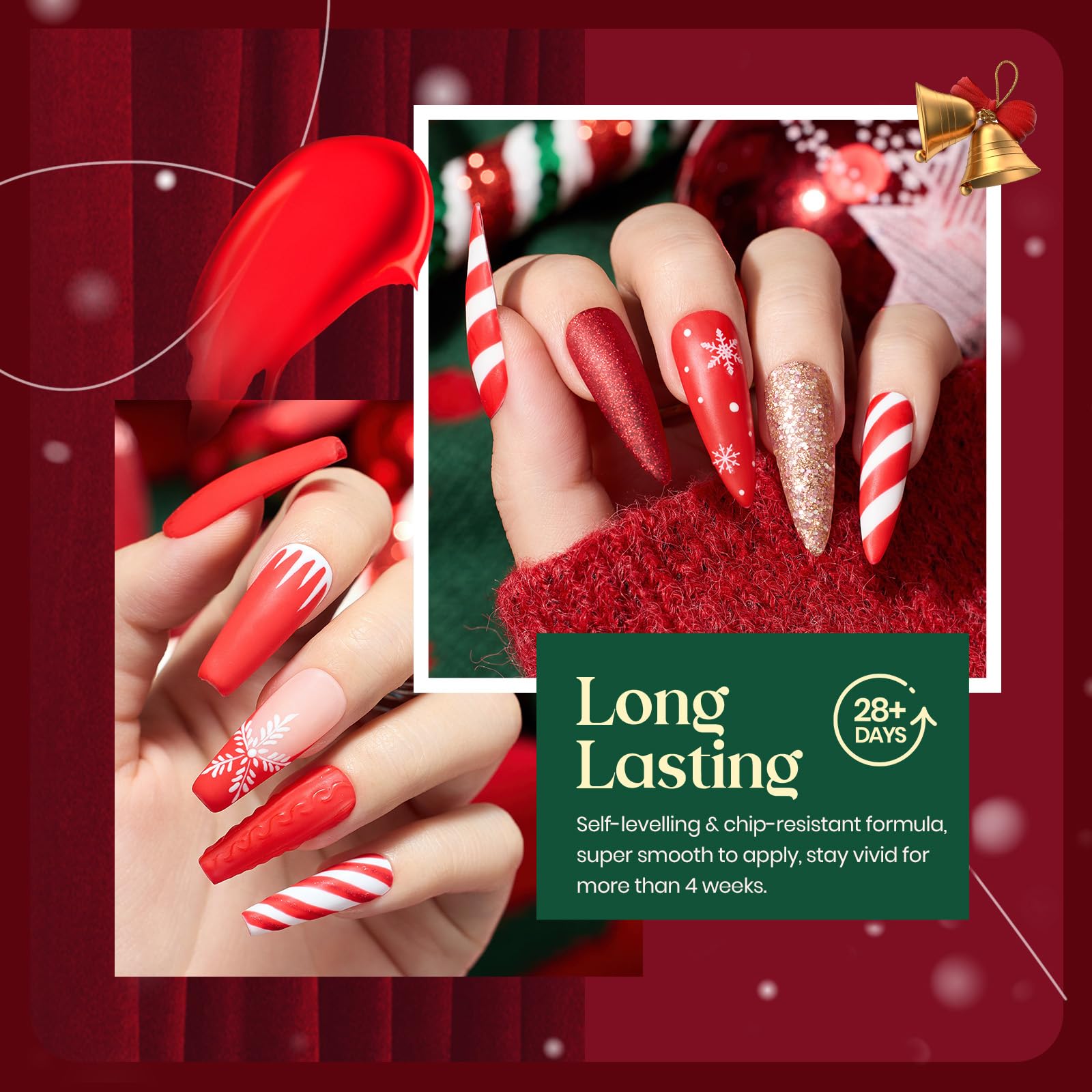 Foto 5 pulgar | Esmalte De Uñas Beetles Gel Red Glitter Burgundy 7,5 Ml X6 - Venta Internacional.