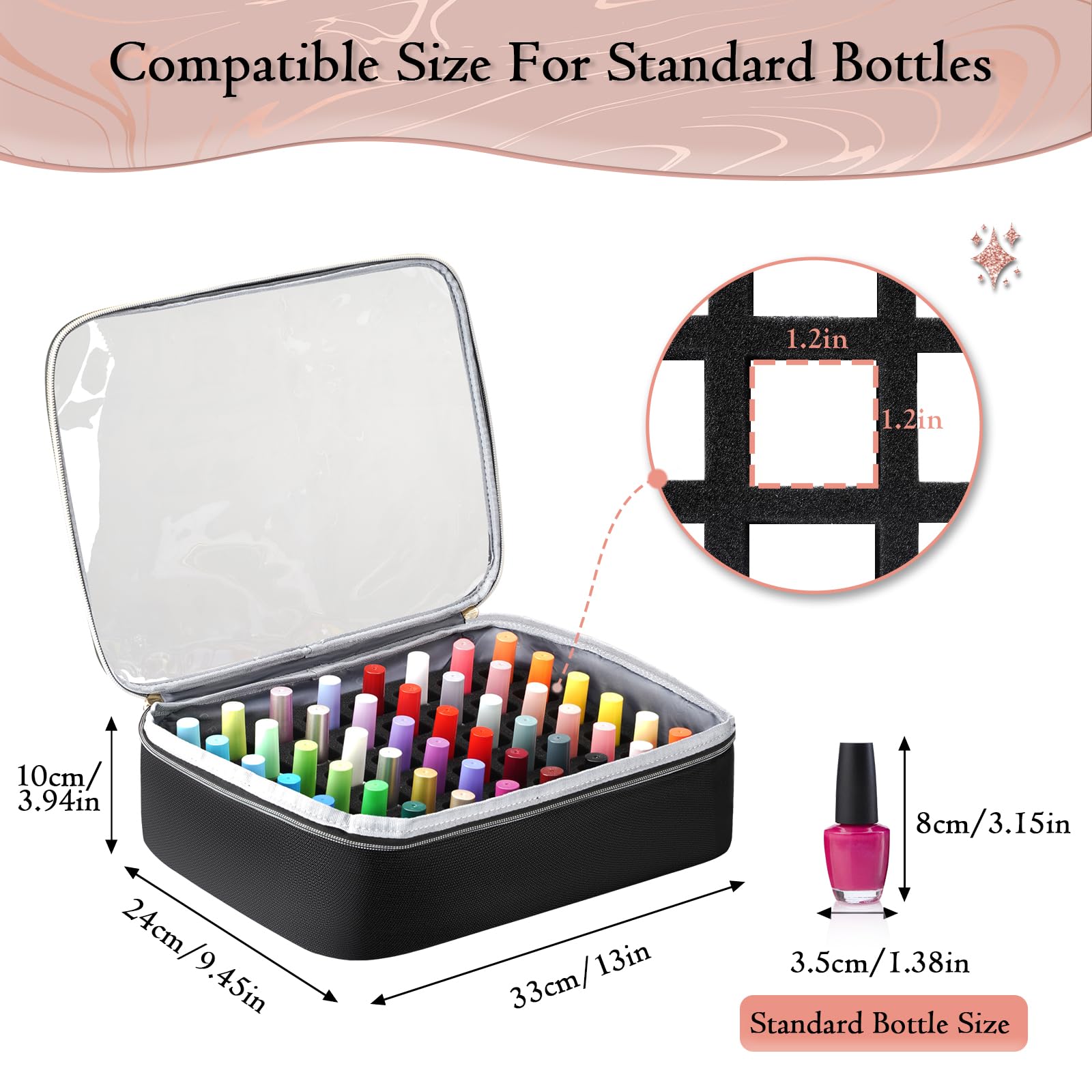 Foto 4 pulgar | Estuche Organizador De Esmaltes De Uñas Yorepek Extra Grande Para Más De 100 Botellas - Venta Internacional.