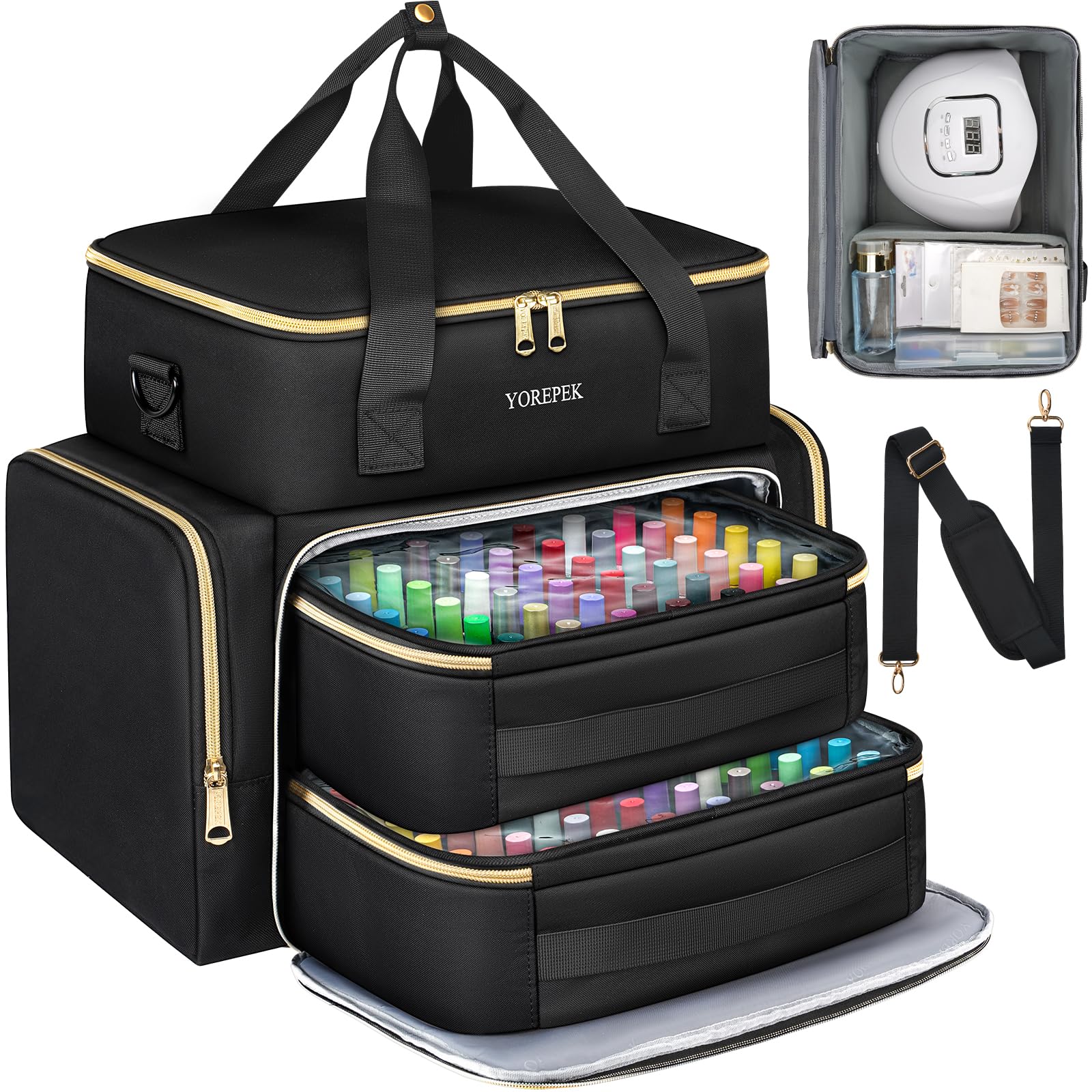 Foto 8 pulgar | Estuche Organizador De Esmaltes De Uñas Yorepek Extra Grande Para Más De 100 Botellas - Venta Internacional.