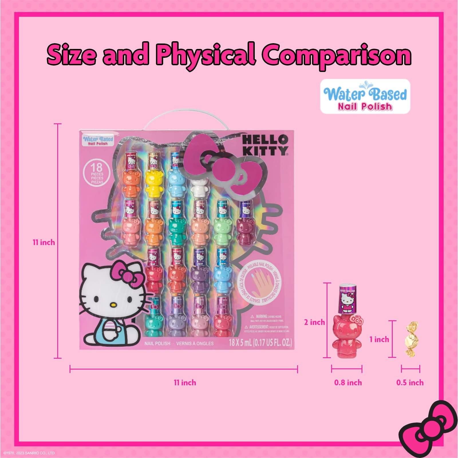 Foto 7 | Set De Esmaltes De Uñas Townley Girl Hello Kitty, 18 Colores, Más De 3 Años - Venta Internacional.
