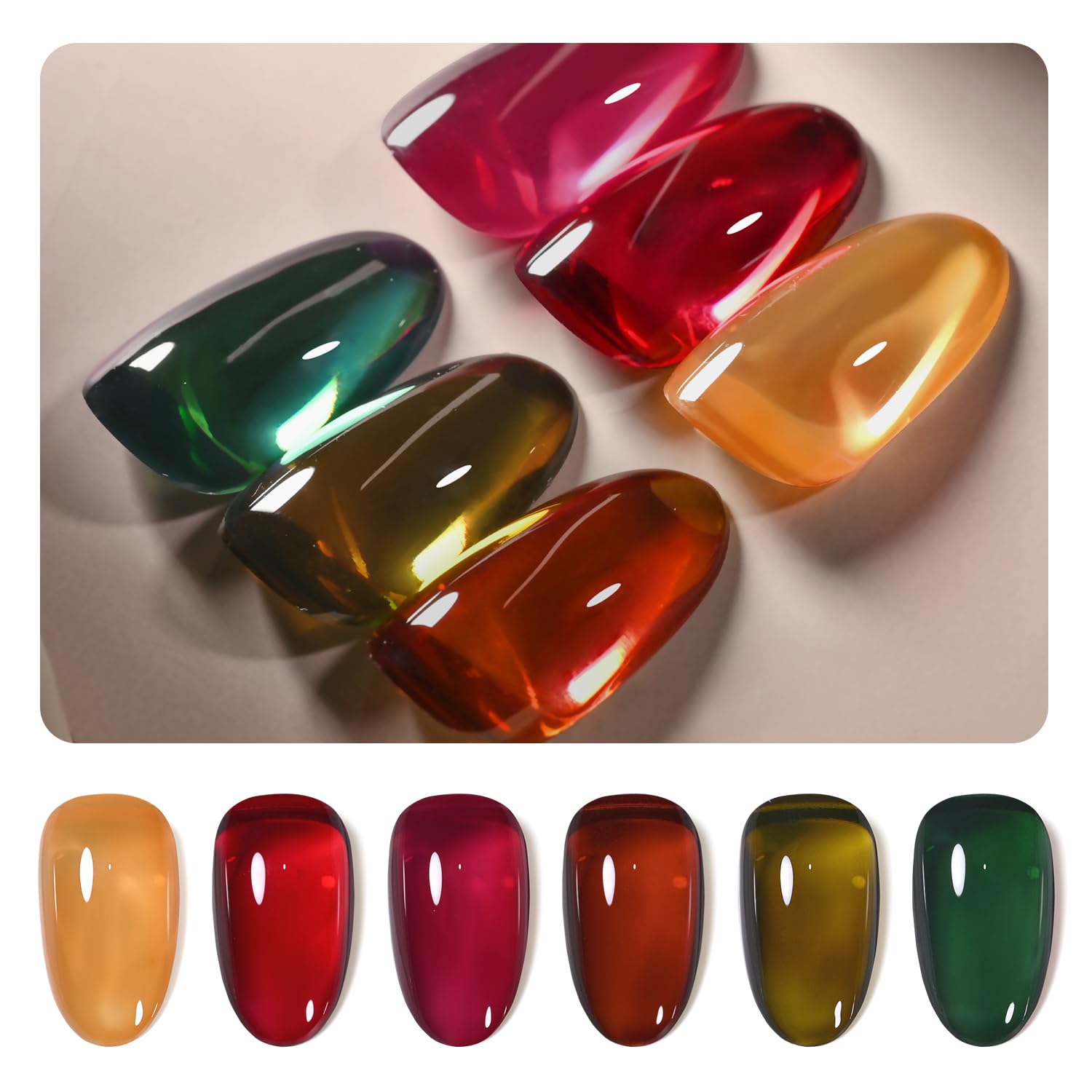 Foto 2 pulgar | Set De Esmaltes De Uñas Gaoy Wonder Color Gel Salon Manicure 6,5 Ml X6 - Venta Internacional.