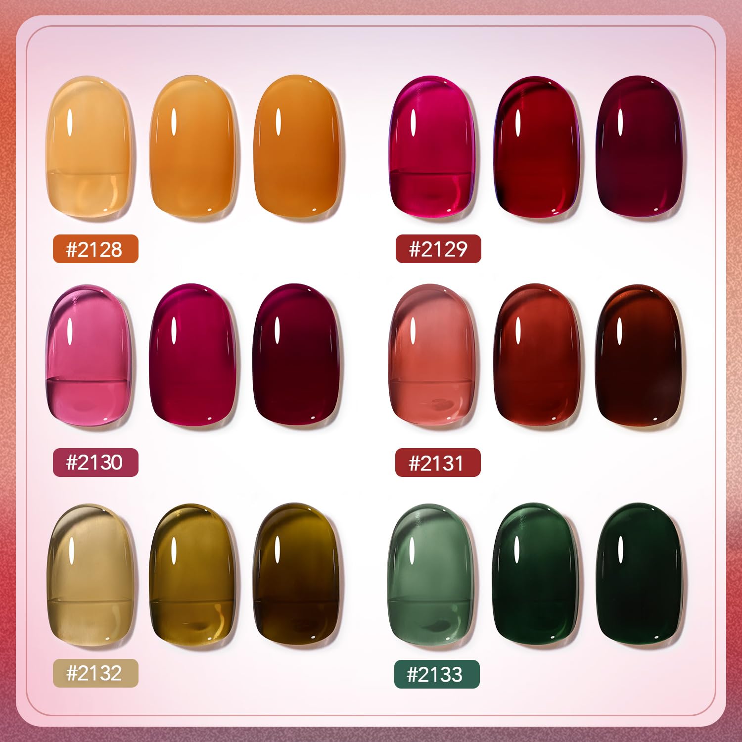 Foto 3 pulgar | Set De Esmaltes De Uñas Gaoy Wonder Color Gel Salon Manicure 6,5 Ml X6 - Venta Internacional.