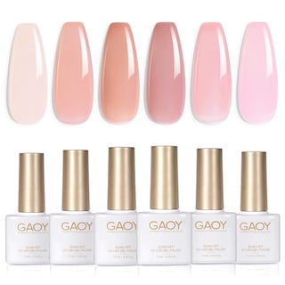 Foto 1 | Set De Esmaltes De Uñas En Gel Gaoy Jelly Nude Pink, 6 Colores, 7,3 Ml - Venta Internacional.