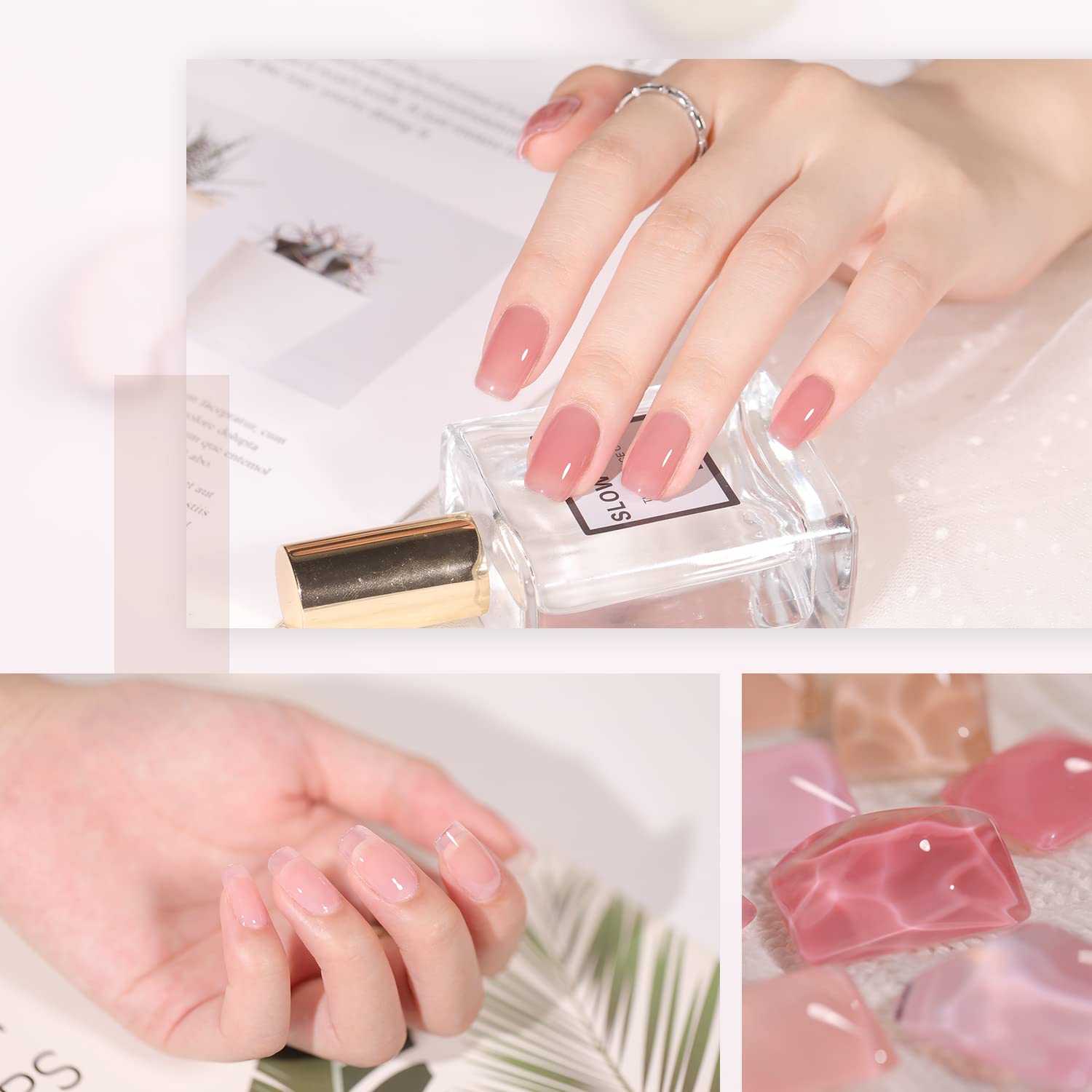 Foto 2 | Set De Esmaltes De Uñas En Gel Gaoy Jelly Nude Pink, 6 Colores, 7,3 Ml - Venta Internacional.
