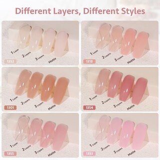 Foto 5 | Set De Esmaltes De Uñas En Gel Gaoy Jelly Nude Pink, 6 Colores, 7,3 Ml - Venta Internacional.