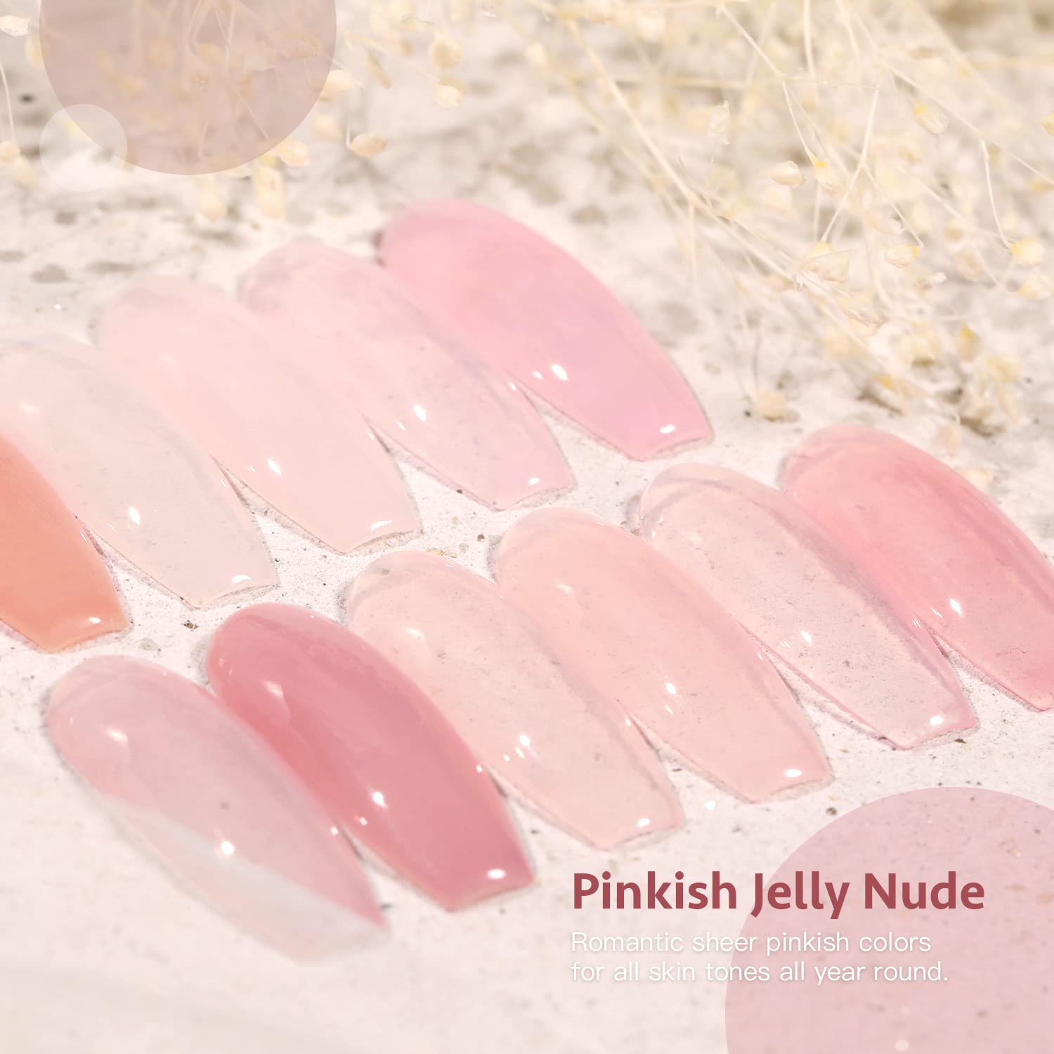 Foto 7 pulgar | Set De Esmaltes De Uñas En Gel Gaoy Jelly Nude Pink, 6 Colores, 7,3 Ml - Venta Internacional.