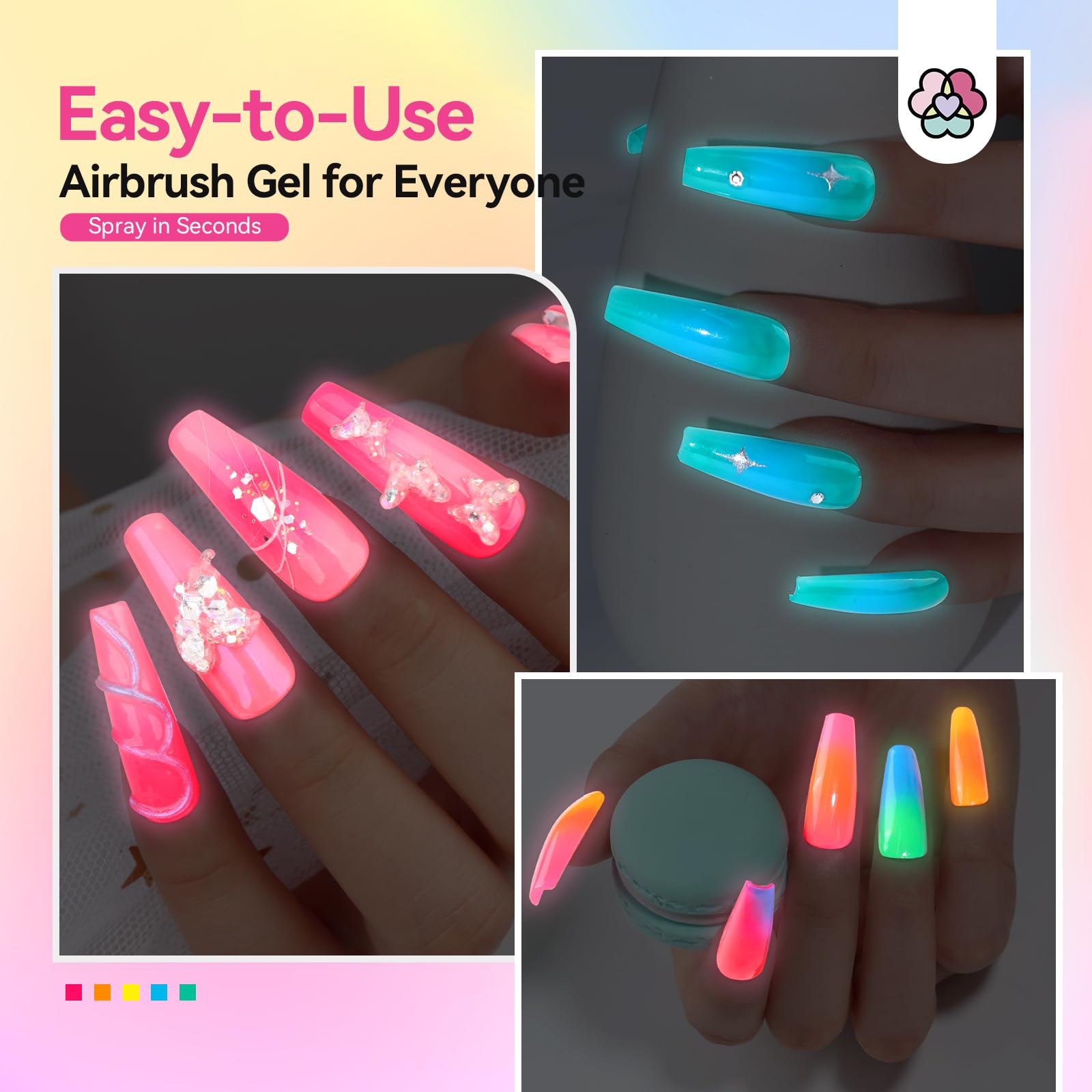 Foto 7 | Set De Esmaltes De Uñas En Gel Con Aerógrafo Saviland, Sin Dilución, 12 Colores - Venta Internacional.