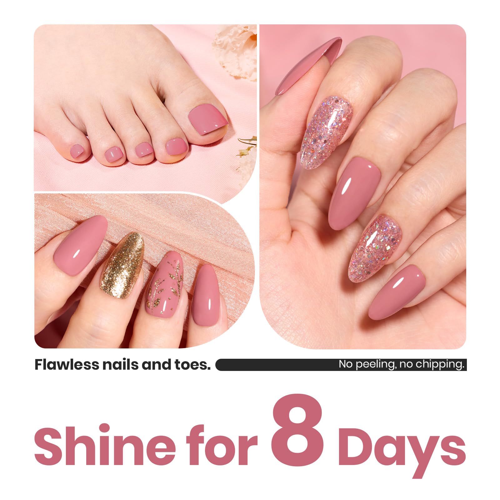 Foto 6 pulgar | Esmalte De Uñas Beetles Pink Dusty Rose, 15 Ml, Fortalecedor 2 En 1 - Venta Internacional.